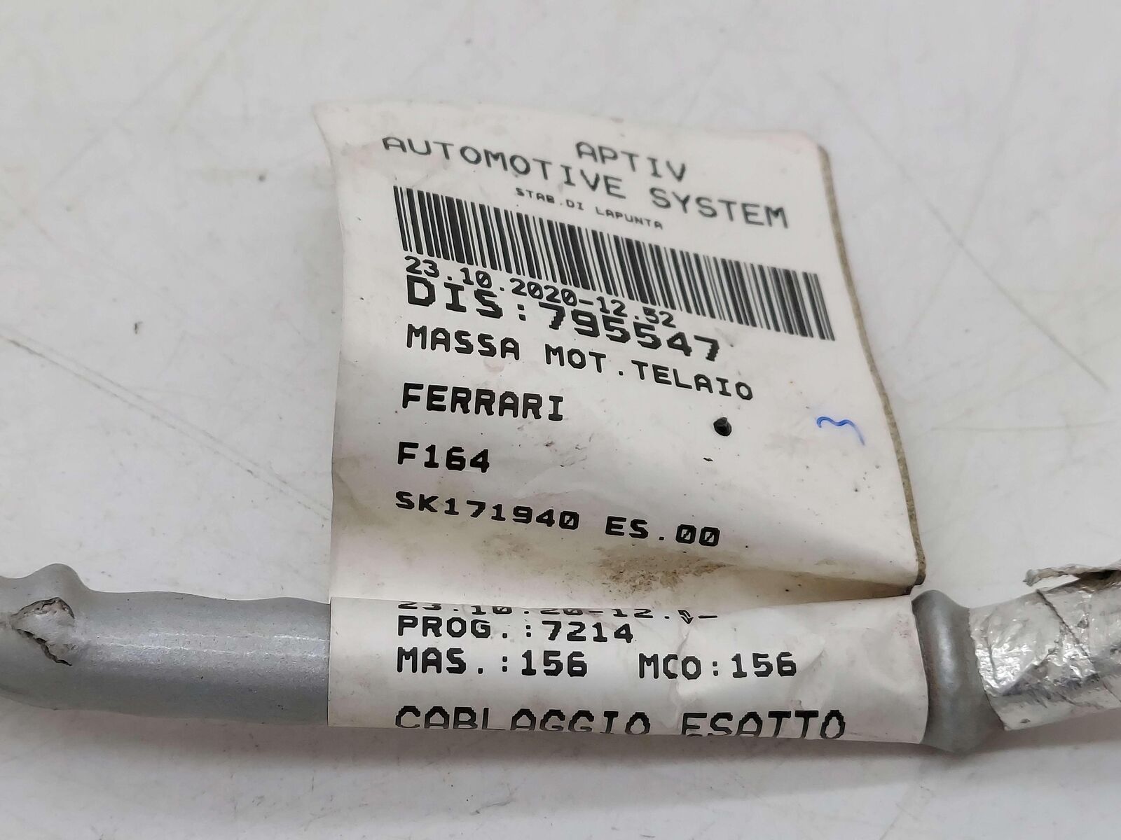 2021 FERRARI ROMA F169 RH RIGHT ENGINE GROUNDING CABLE 795547