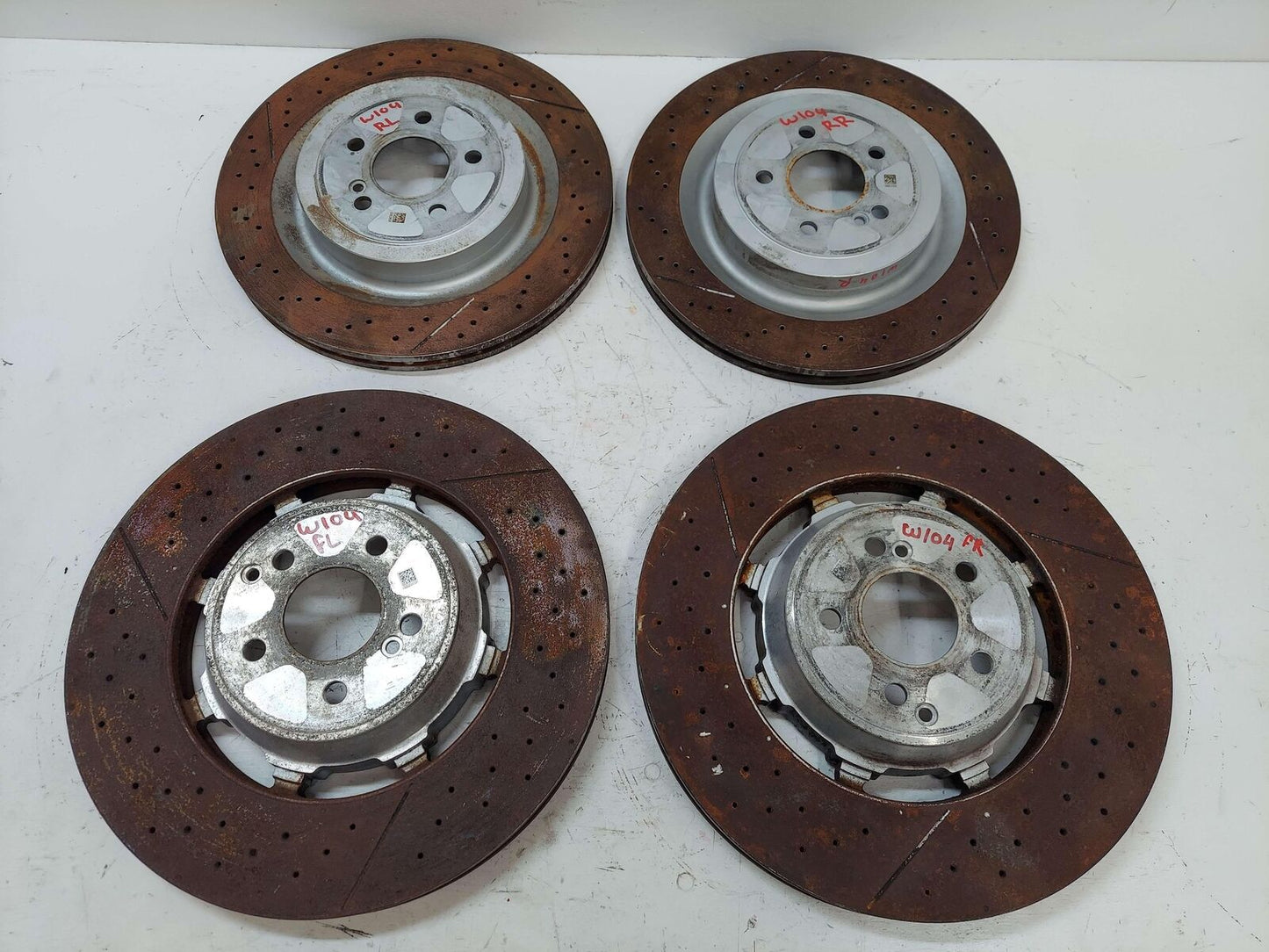 15-21 MERCEDES C63s AMG W205 BRAKE DISC ROTOR SET SEDAN 2314211812 *SMALL GOUGES