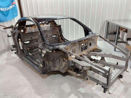 2012 AUDI R8 BODY FRAME SHELL BLACK *FIRE / STRUCTURE DAMAGE ON REAR*