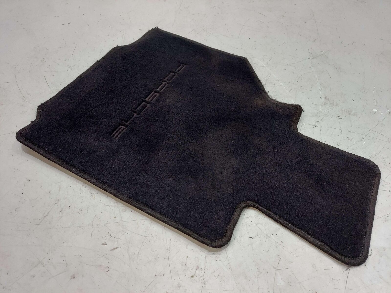 2001 PORSCHE 911 996 CARRERA FRONT FLOOR MAT 'PORSCHE' BLACK CARPET *NOTE