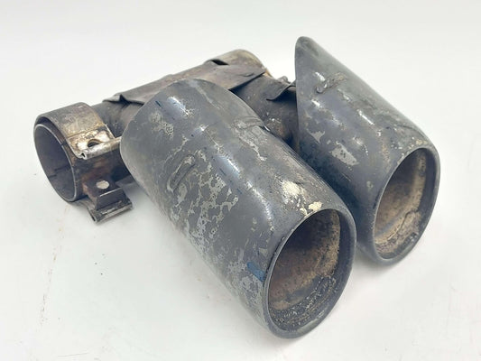 2018 Porsche Cayman 718 Exhaust Muffler Dual Tail Pipe Tip *Discolored*