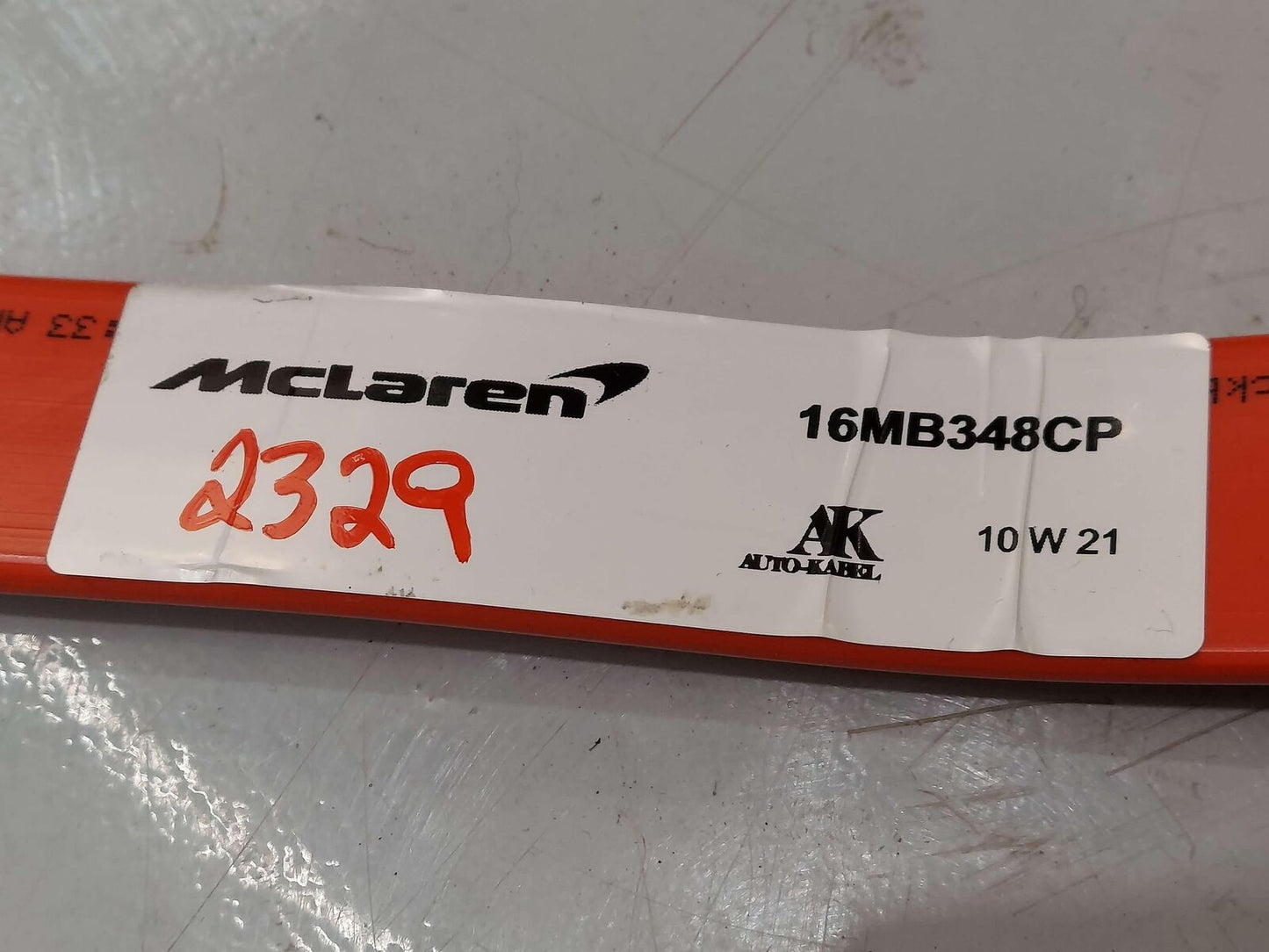 2023 McLaren Artura Battery Cable Positive *scuffs* 16MB348CP 3K KM