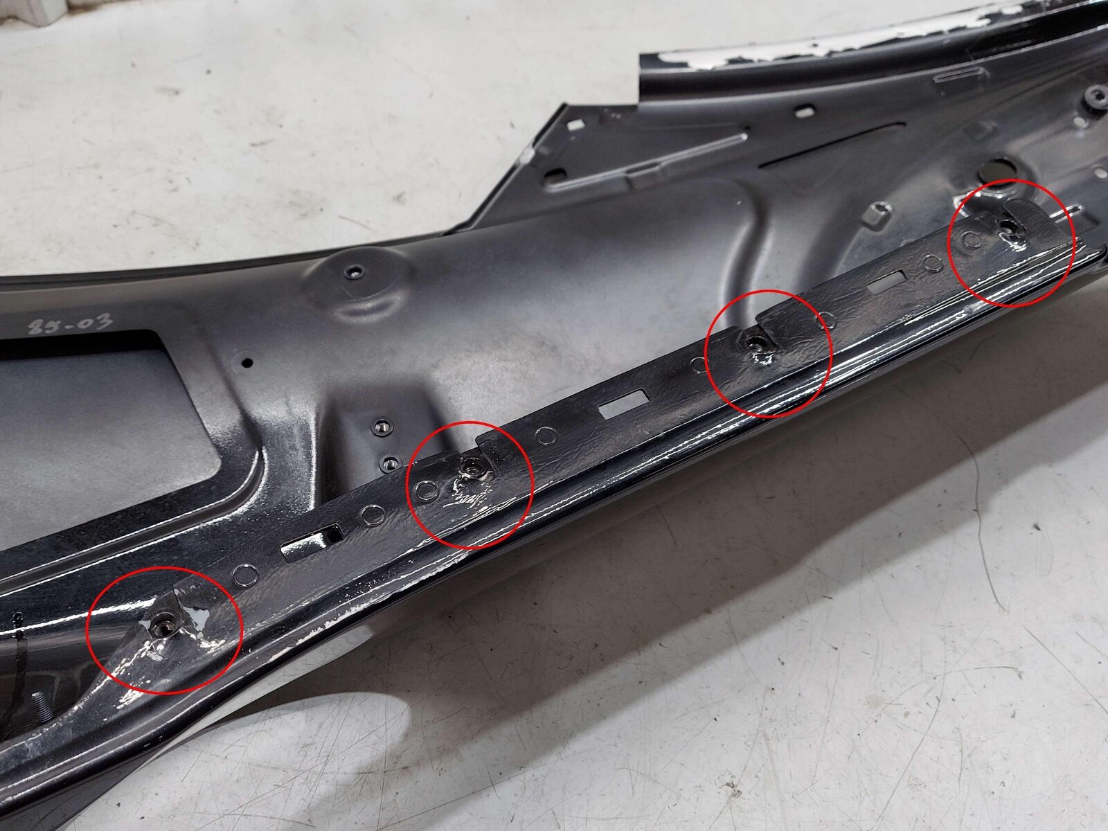 2016 MCLAREN 540C REAR LEFT QUARTER PANEL UPPER WING PANEL ONYX BLACK METALLIC