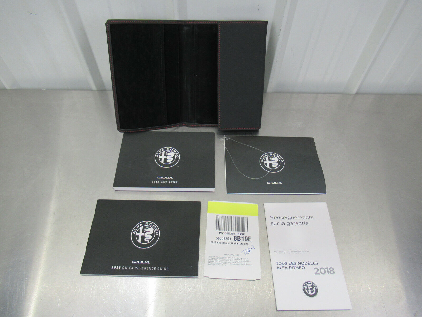 T084 2018 18 ALFA ROMEO GIULIA OWNERS MANUAL BOOKLETS USER GUIDE