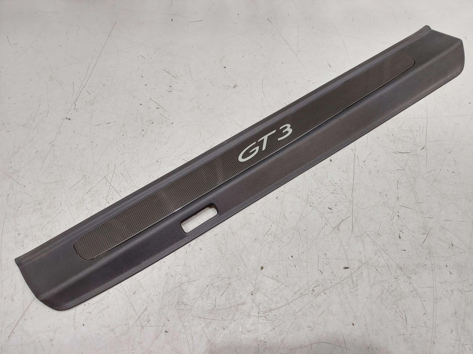 2014 PORSCHE 911 991 GT3 RIGHT SCUFF SILL PLATE TRIM 'GT3' CARBON FIBER *NOTE