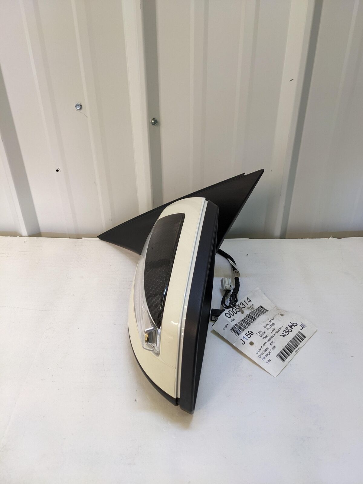 💥09 MERCEDES C350 LH Left Door Mirror White Power Folding💥