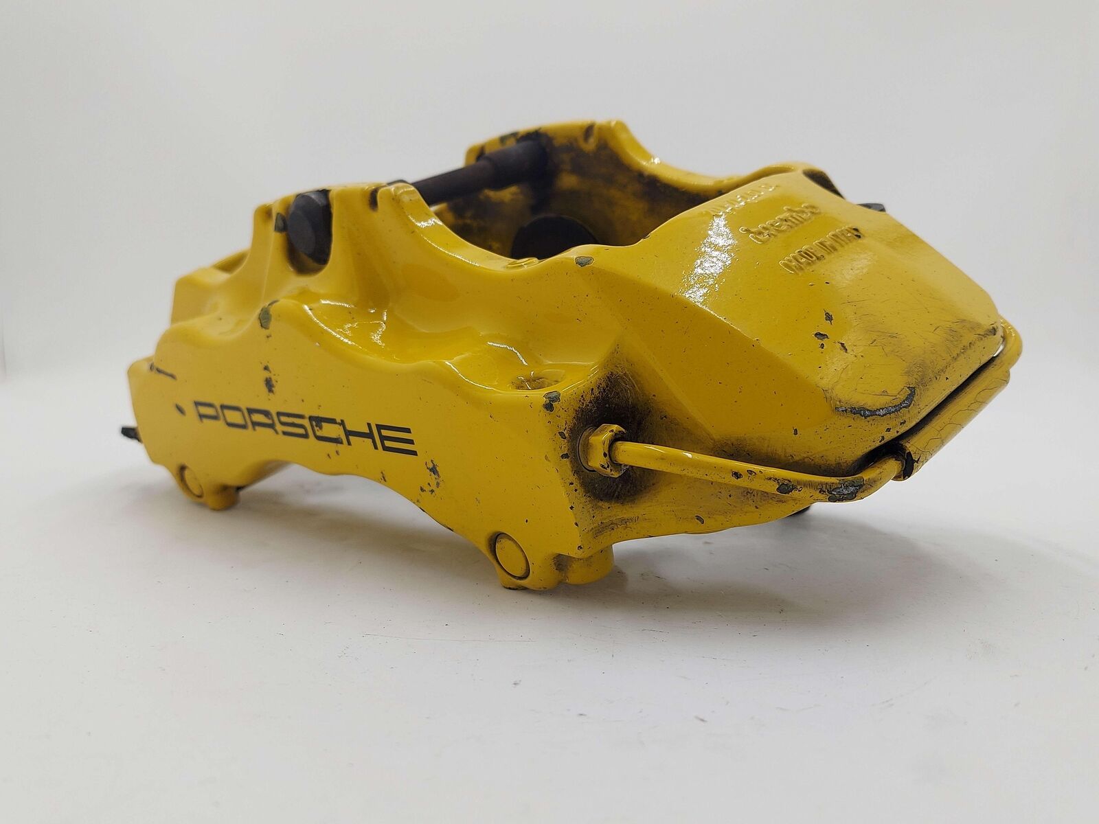 04 05 07 08 09 Porsche 911 997 Front LH Left Brake Caliper Yellow *notes*