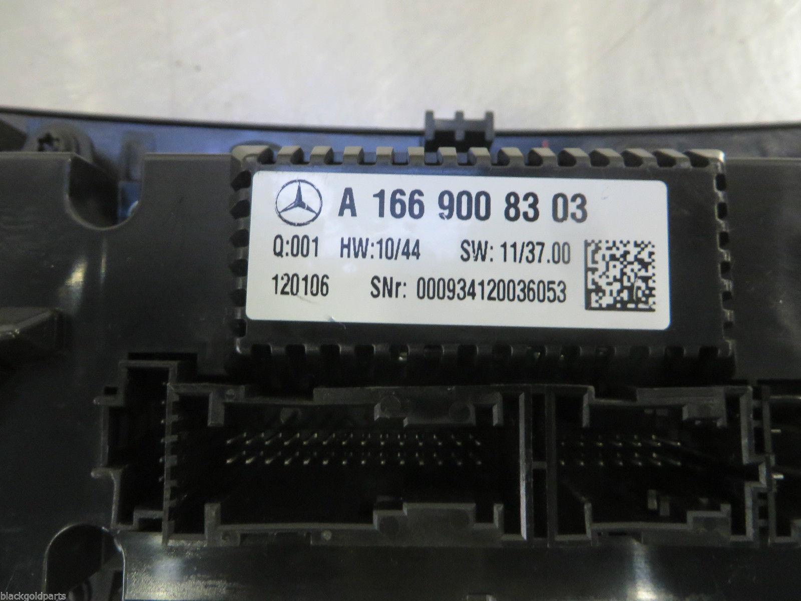 L007 W166 2012 MERCEDES ML CLASS ML550 HEATER CONTROL FRONT A1669008303