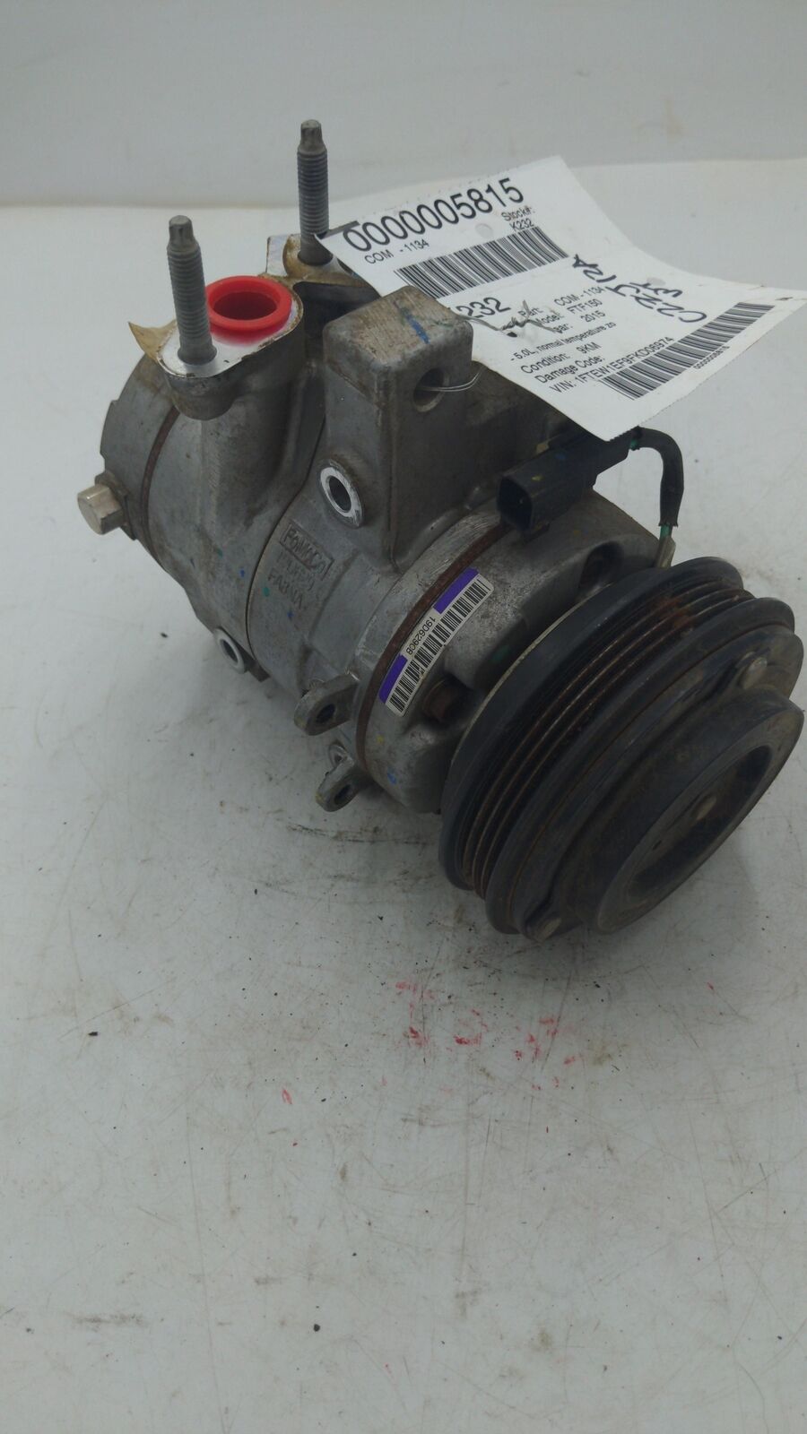 15 16 FORD PICKUP F150 A/c AC Air Compressor Fl3h-19d629-cb 5.0L