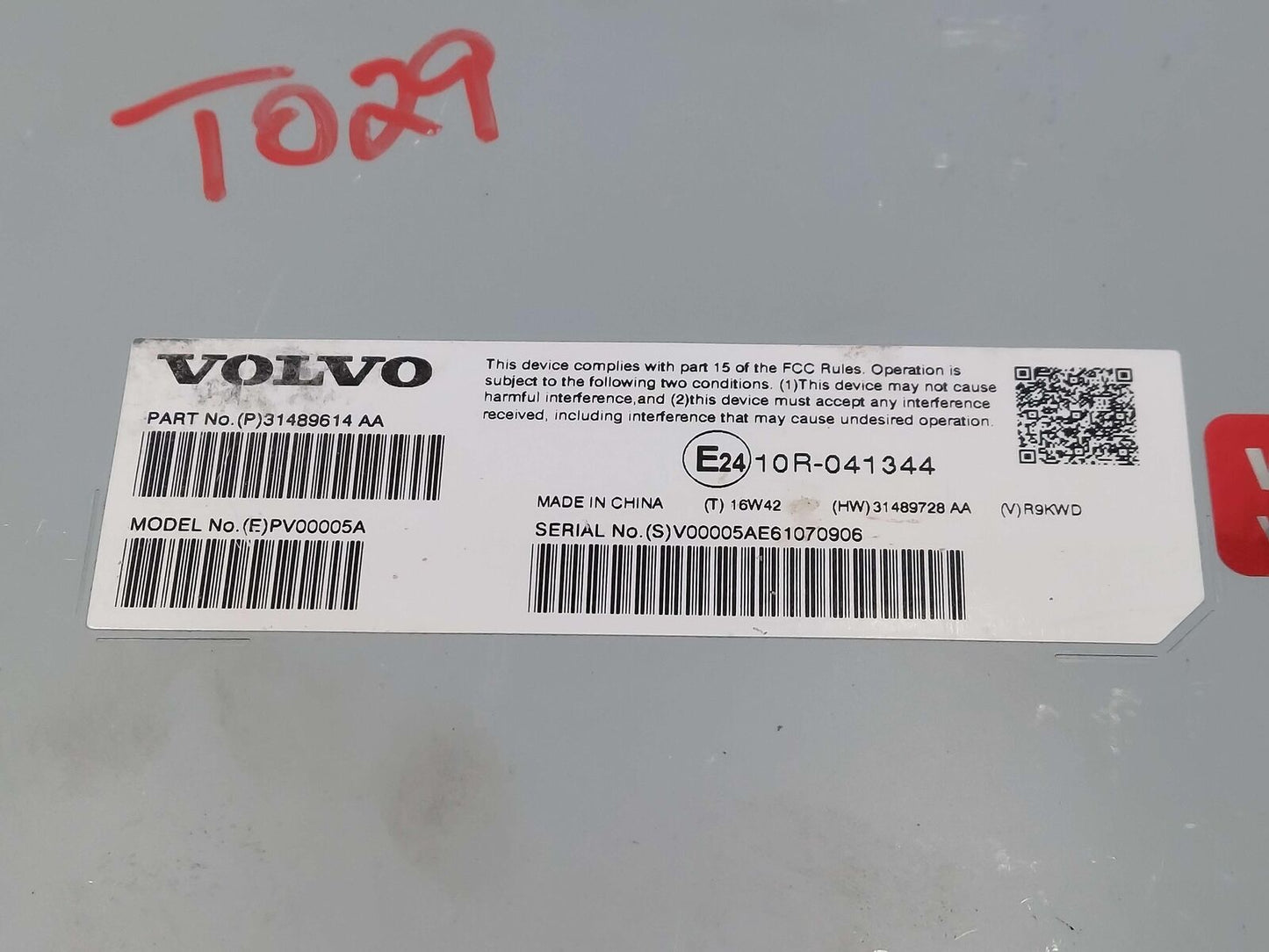 17-18 VOLVO S90 AUDIO AMP AMPLIFIER 31489614