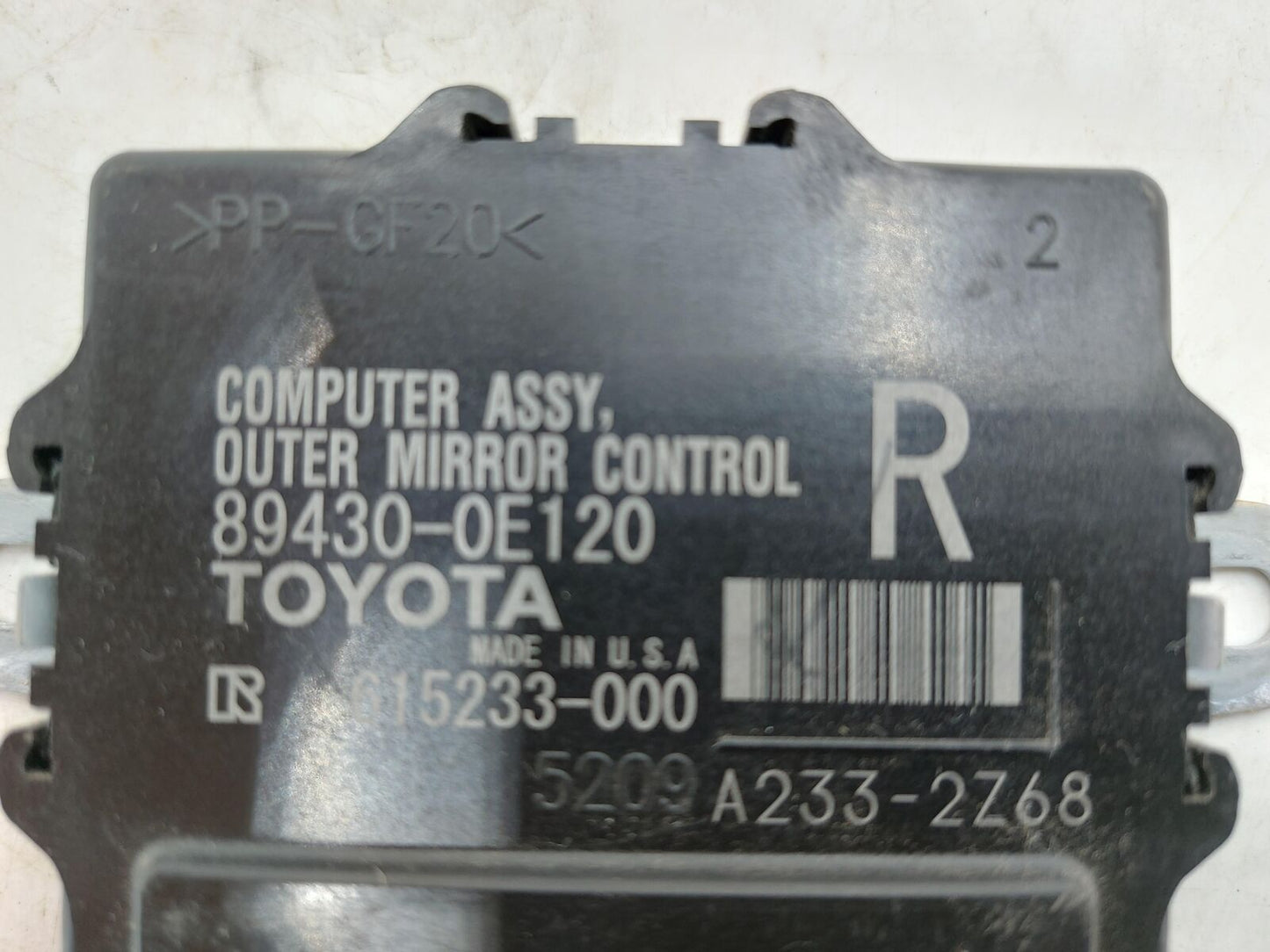 16-22 Lexus RX450H Hybrid RH Right Mirror Control Module 89430-0E120