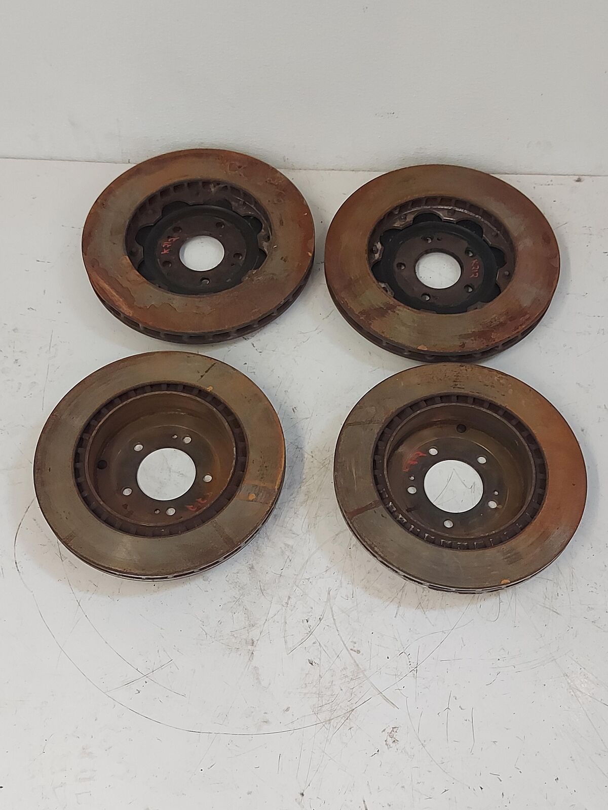 2014 MITSUBISHI LANCER Front Rear LH RH Brake Rotor Rotors Set (2 Piece fronts)