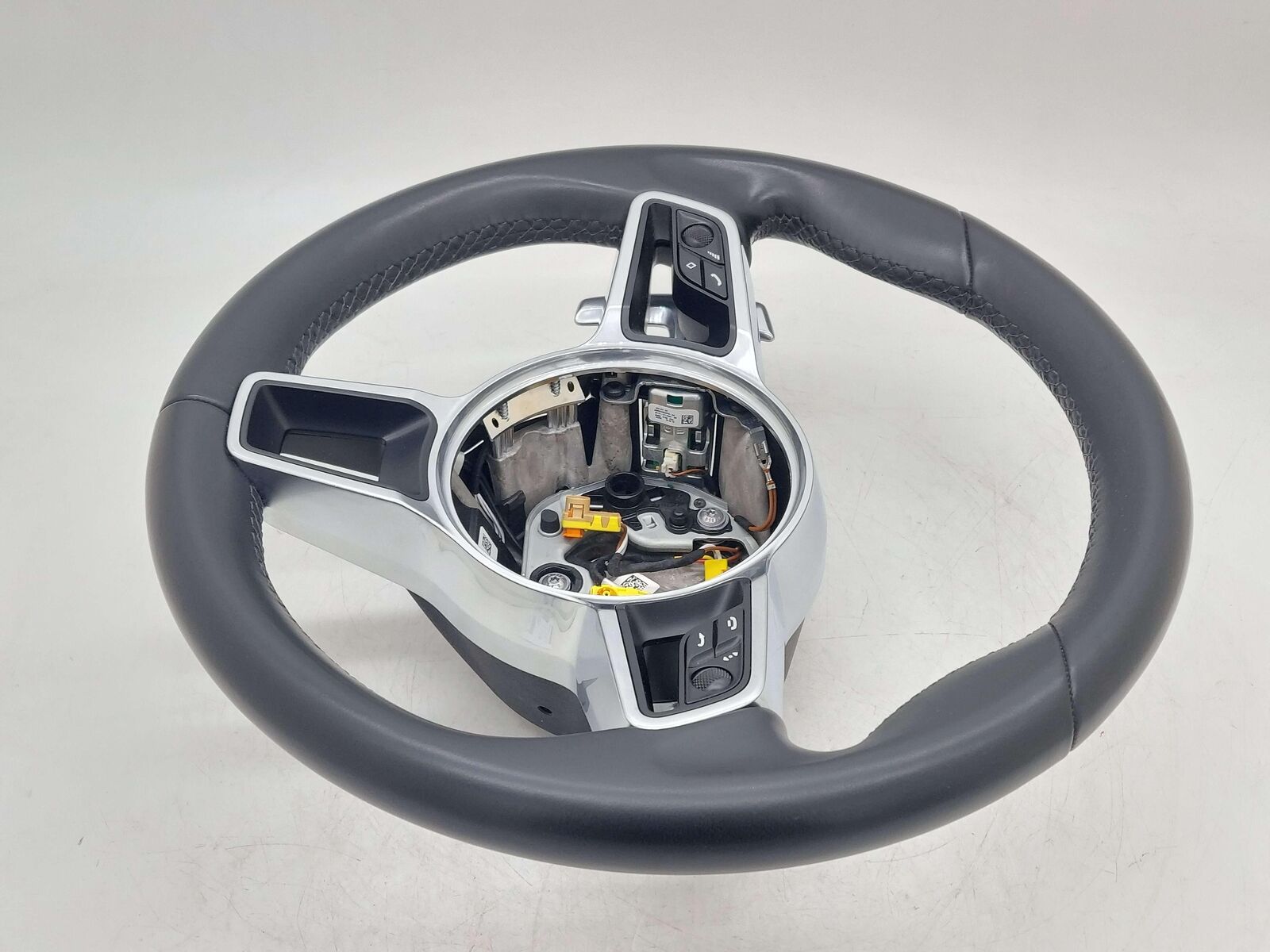 15-22 PORSCHE MACAN S 95B STEERING WHEEL HEATED TIPTRONIC BLACK LEATHER