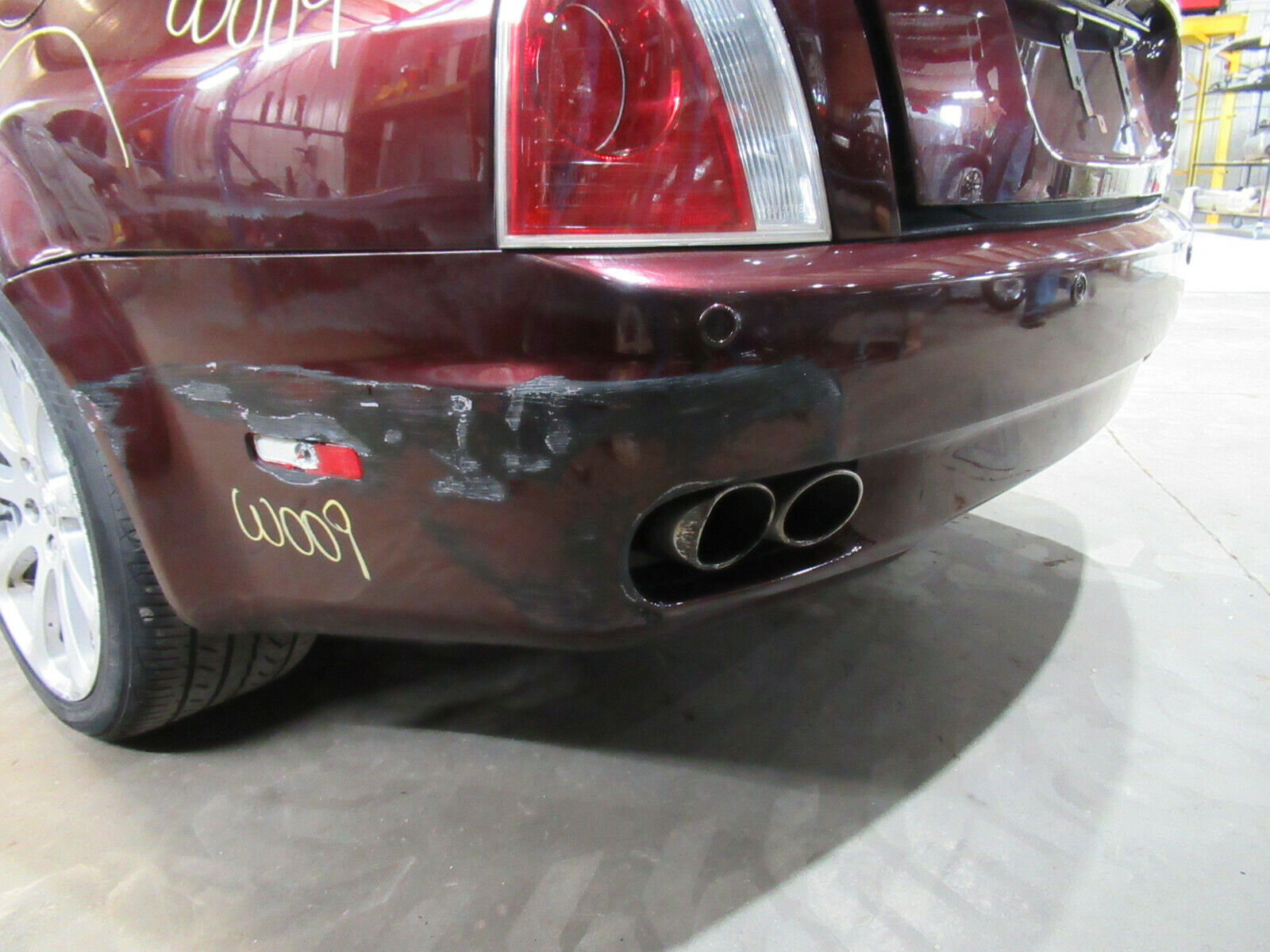 W009 2007 07 MASERATI QUATTROPORTE 4.2 REAR BUMPER COVER SCRATCHED