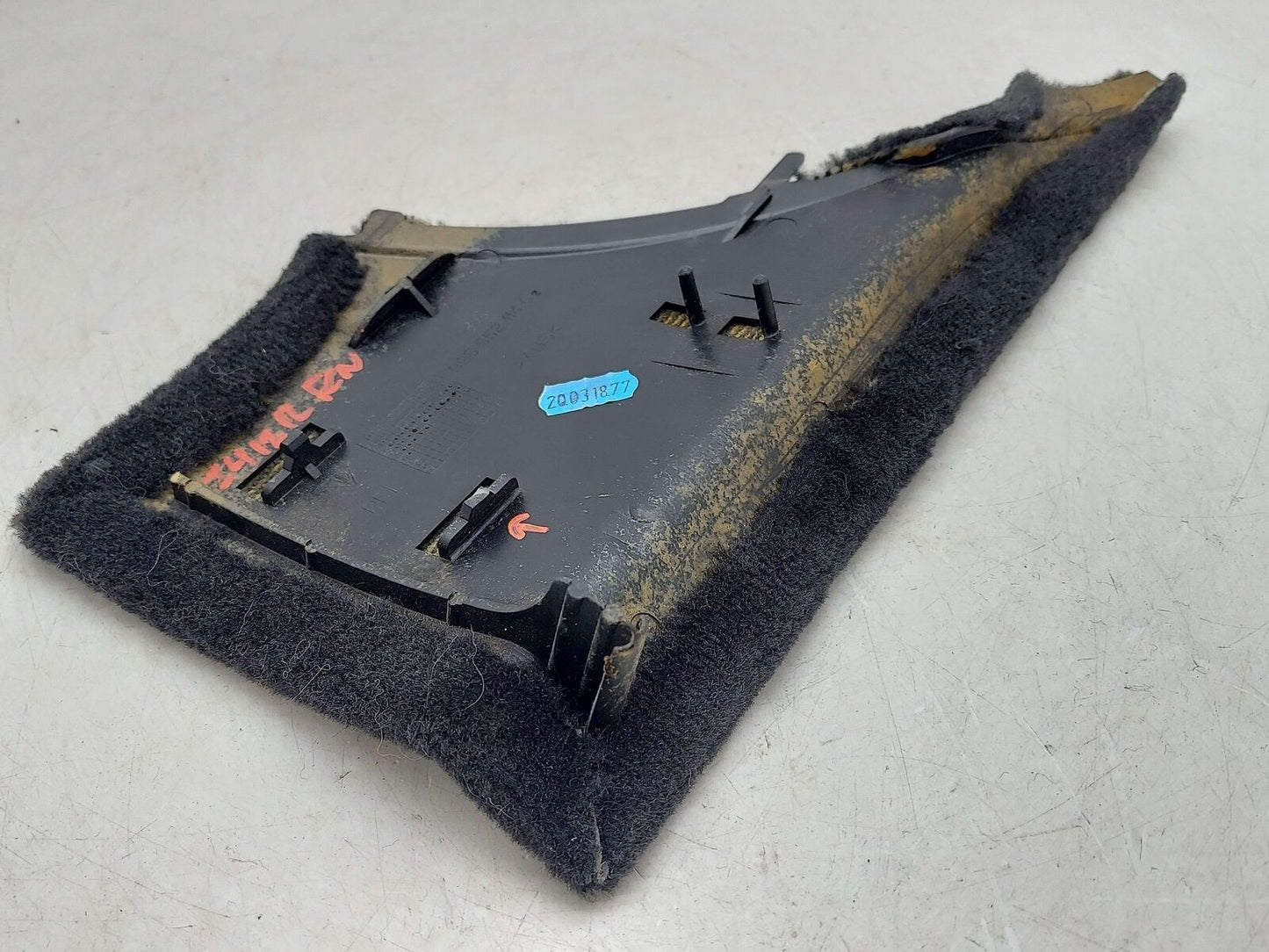 2001 PORSCHE 911 996 CARRERA RIGHT CENTER CONSOLE CARPET TRIM PANEL BLACK *NOTE