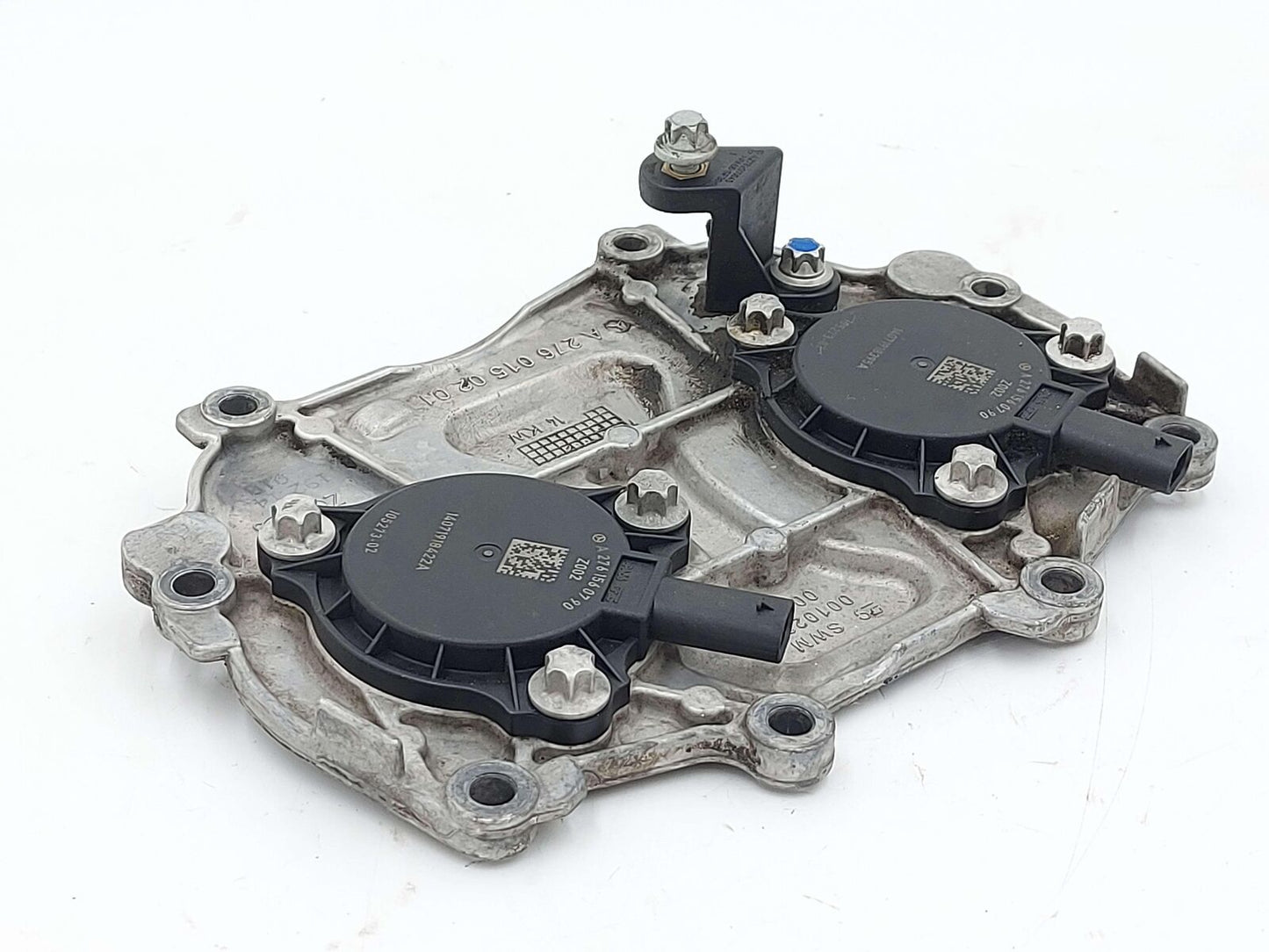 13-16 MERCEDES GL63 AMG X166 LEFT UPPER ENGINE TIMING COVER & SOLENOIDS 5.5L