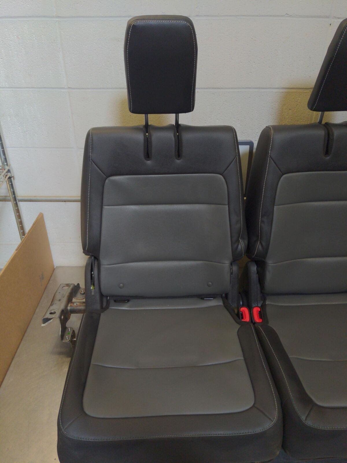2015 FORD FLEX Third 3rd Row Rear Back Seat Black / Grey leather