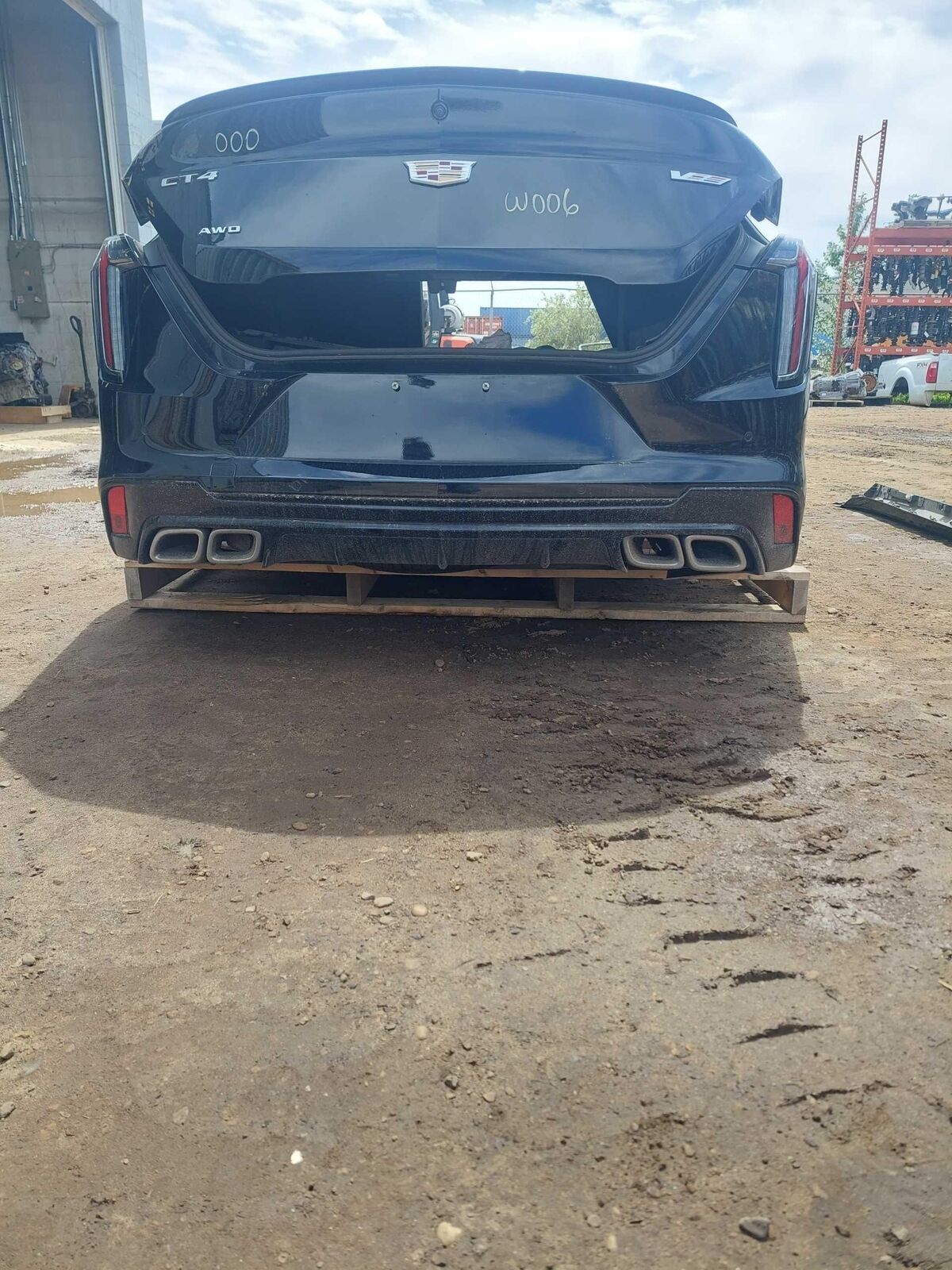 20 CADILLAC CT4-V 2.7L Rear Bumper *lower Edge Scrapes* Black V Series