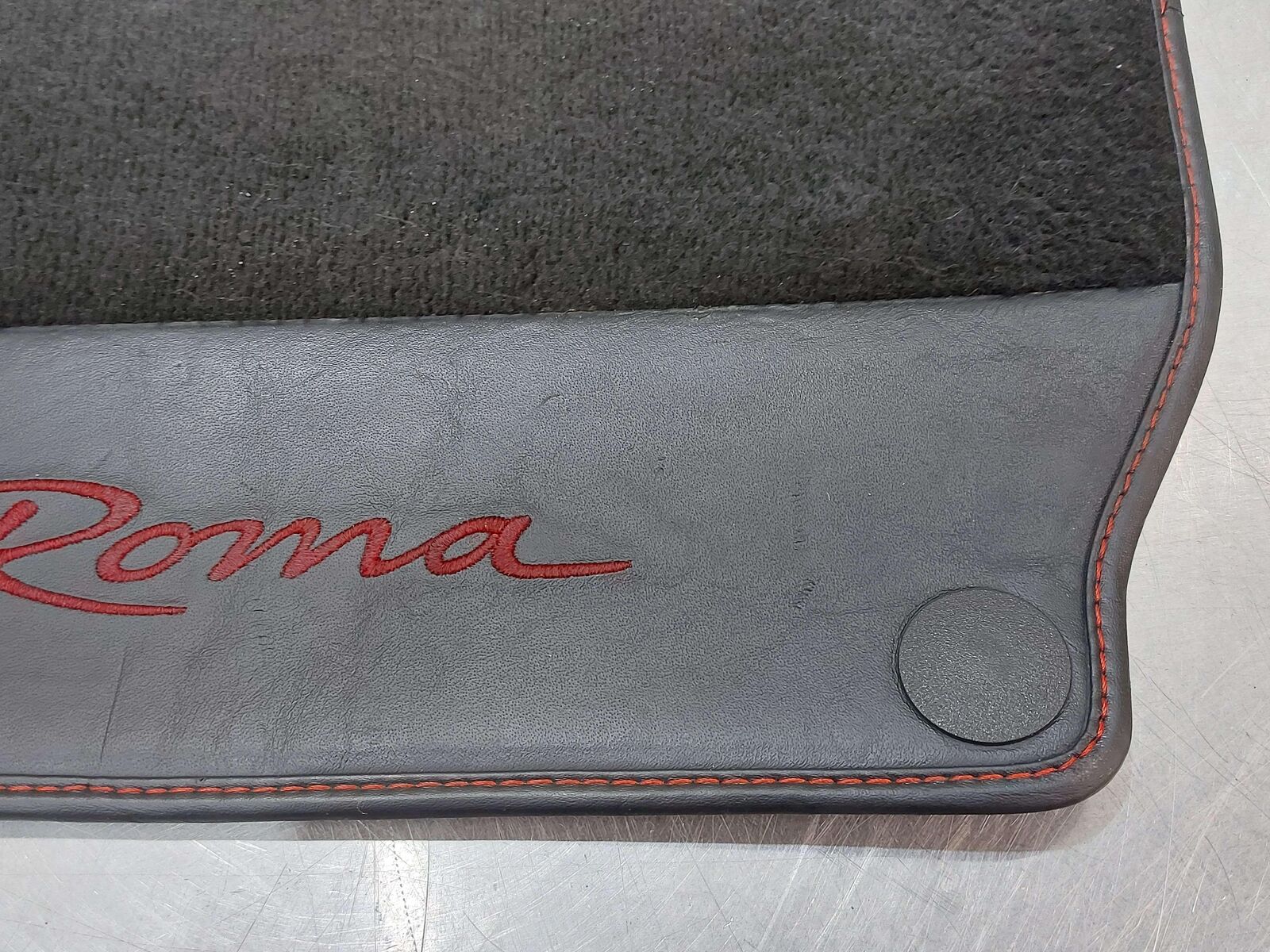 2021 FERRARI ROMA F169 FRONT LH LEFT FLOOR MAT BLACK LEATHER RED STITCHING *NOTE