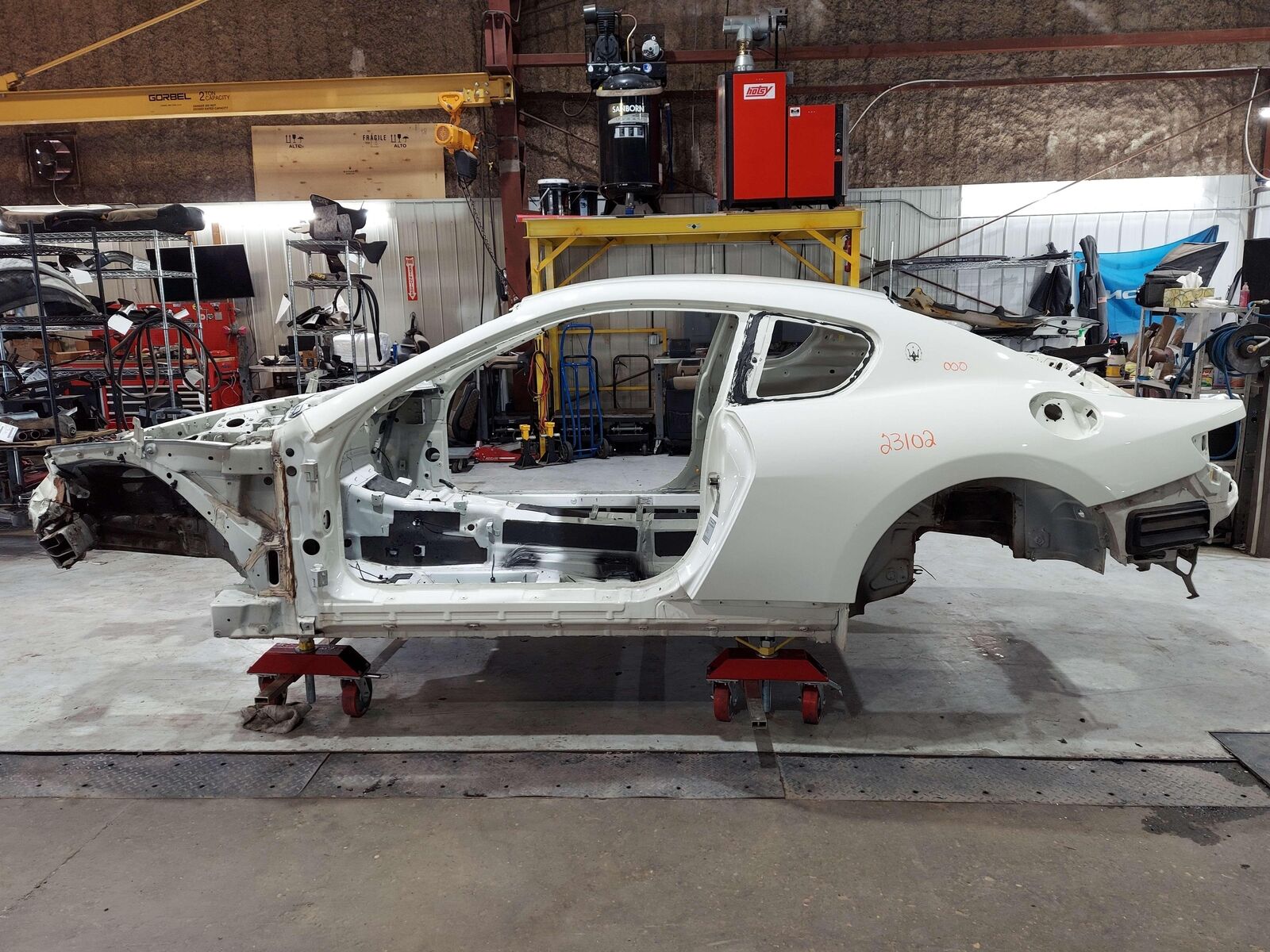 2010 MASERATI GRAN TURISMO GT S FRONT FRAME ASSEMBLY WHITE *LEFT FRONT DAMAGE*