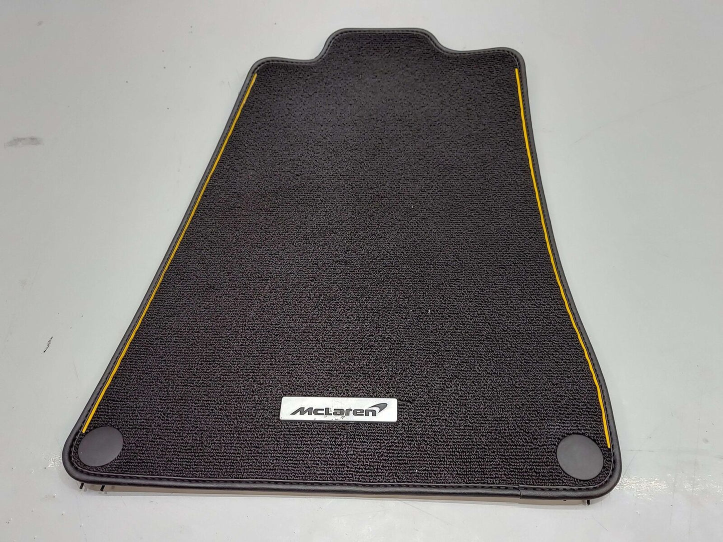 2023 McLaren Artura LH Left Floor Mat Black W/ orange Piping