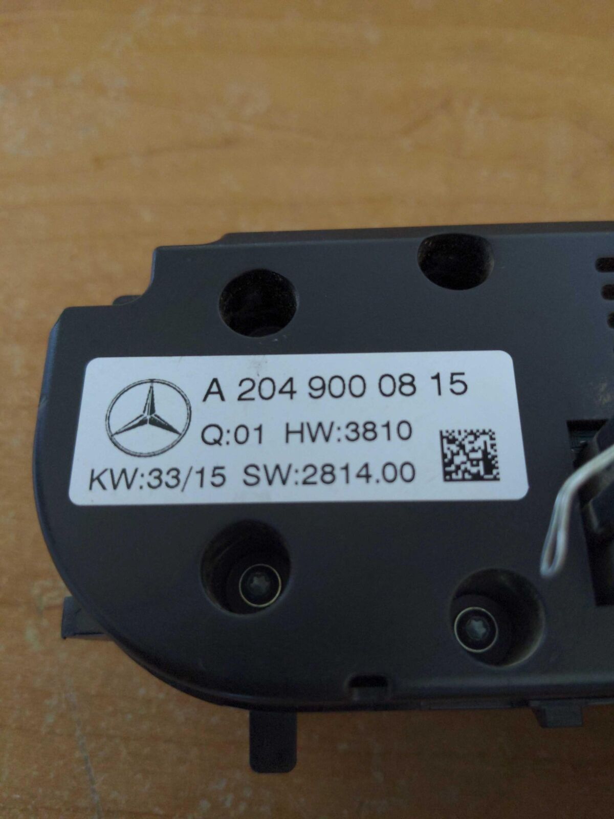 15-18 Mercedes CLS63s Front Heater AC Air Conditioning Control Celcius 204900815