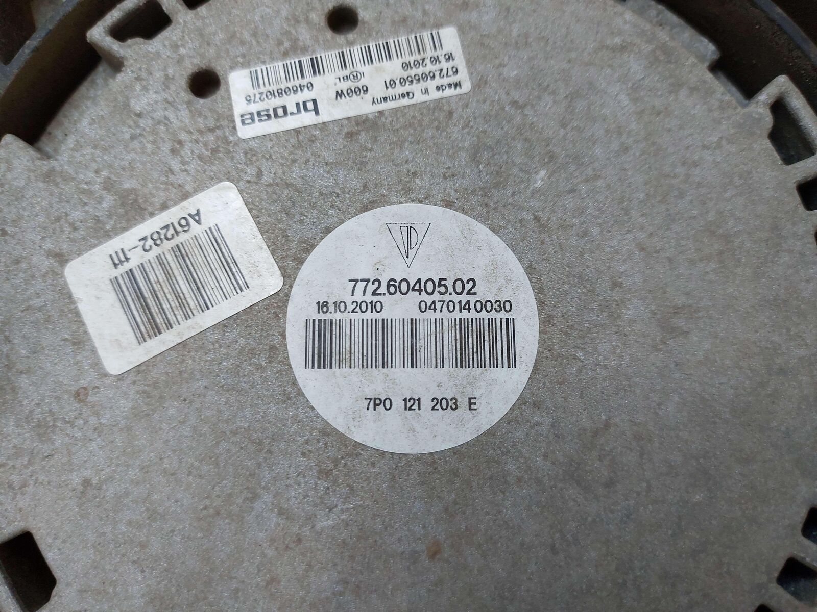 11-18 PORSCHE CAYENNE HYBRID 958 92A 3.0L ELECTRIC COOLING FAN MOTOR 7P0121203E