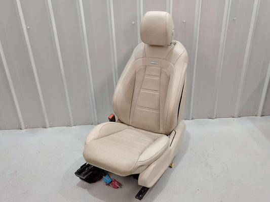 17-20 Mercedes E63s W213 Front Left Seat Leather Electric Macchiato Beige *Note*