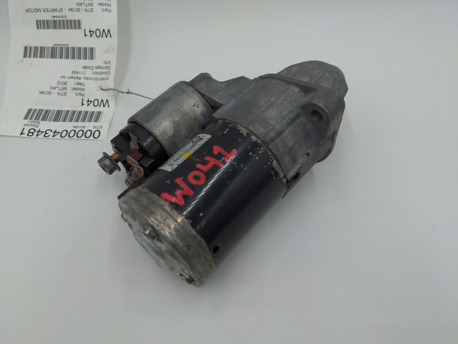 08-15 MITSUBISHI LANCER RALLIART 2.0L AWD 4B11 Starter Motor 1810a123