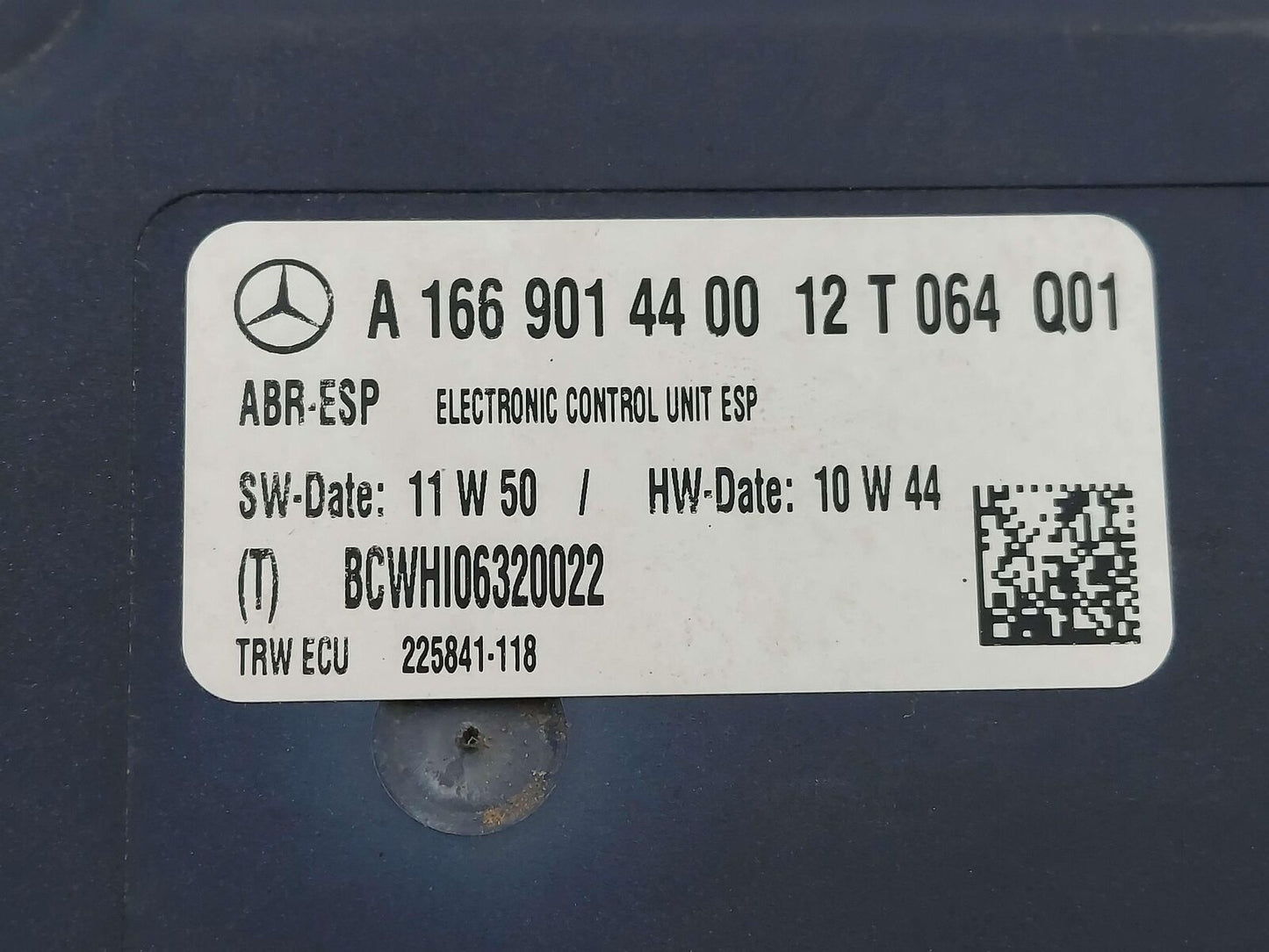 12 13 15 MERCEDES ML63 AMG W166 ABS PUMP ANTI LOCK BRAKE MODULE A1669014400