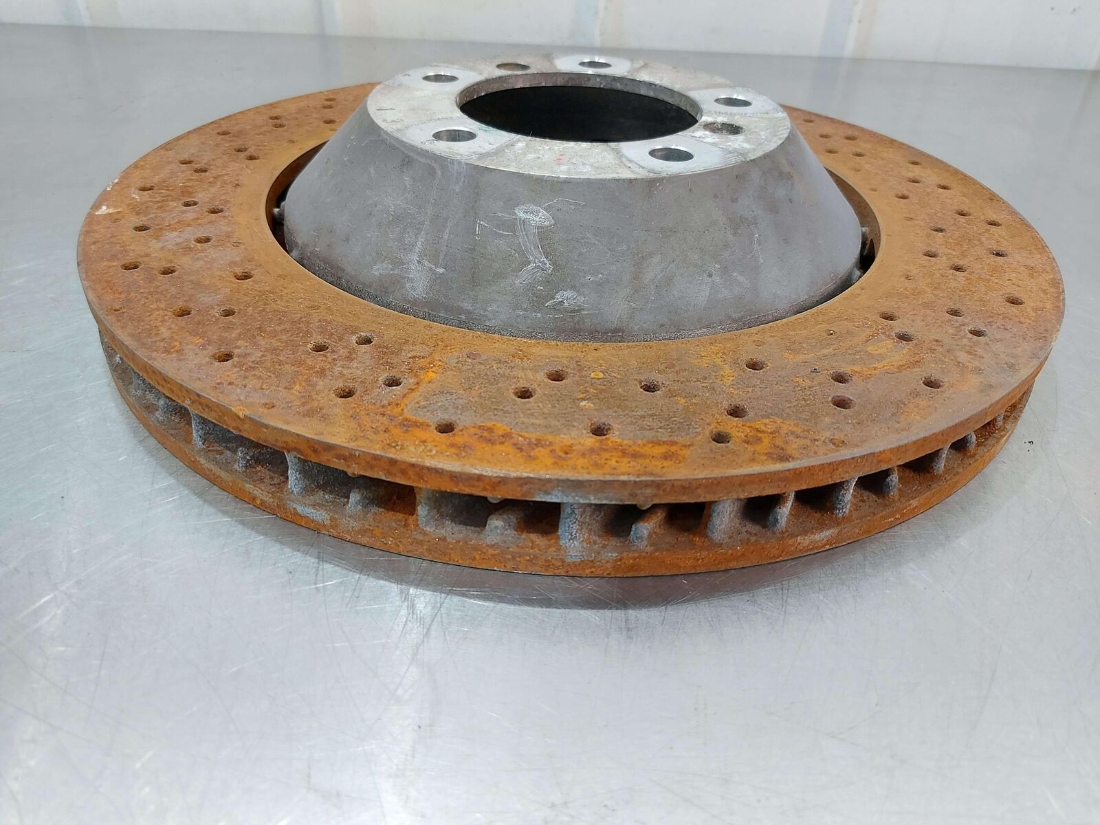 16 PORSCHE CAYMAN GT4 981 FRONT LEFT BRAKE DISC ROTOR 981351405 6K MILES!