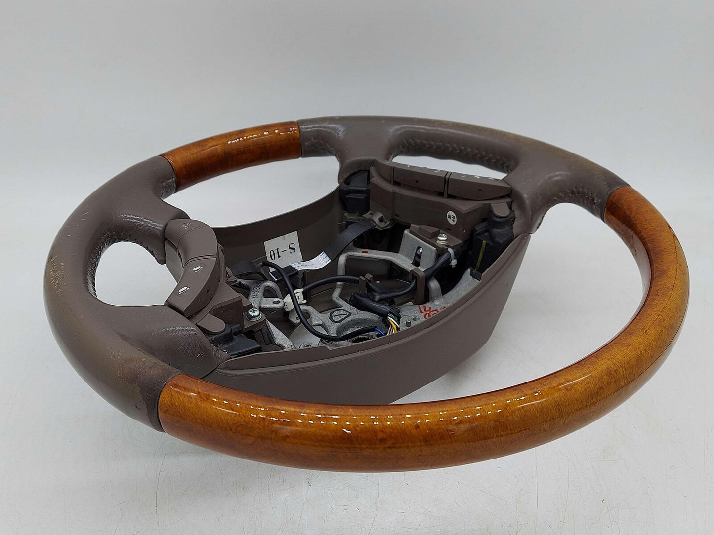 06-07 LEXUS GX470 STEERING WHEEL IVORY / TAN LH00 WOODGRAIN LEATHER