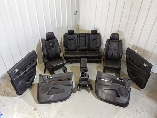 2011 DODGE DURANGO Black Leather Interior Set Front rear seat door cards RT