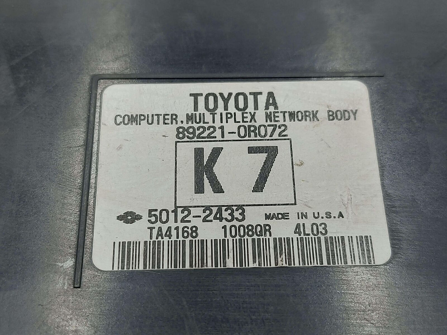 14 15 TOYOTA RAV-4 Multiplex Network Body Module 89221-0r072