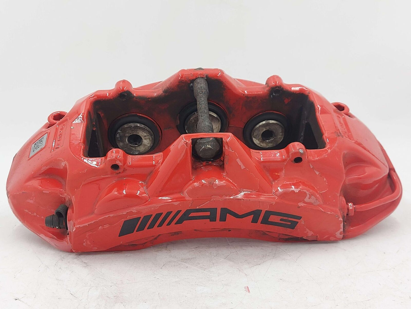 13-15 MERCEDES GL63 AMG X166 FRONT LEFT CALIPER RED 6 PISTON 1664214198 *PEELING