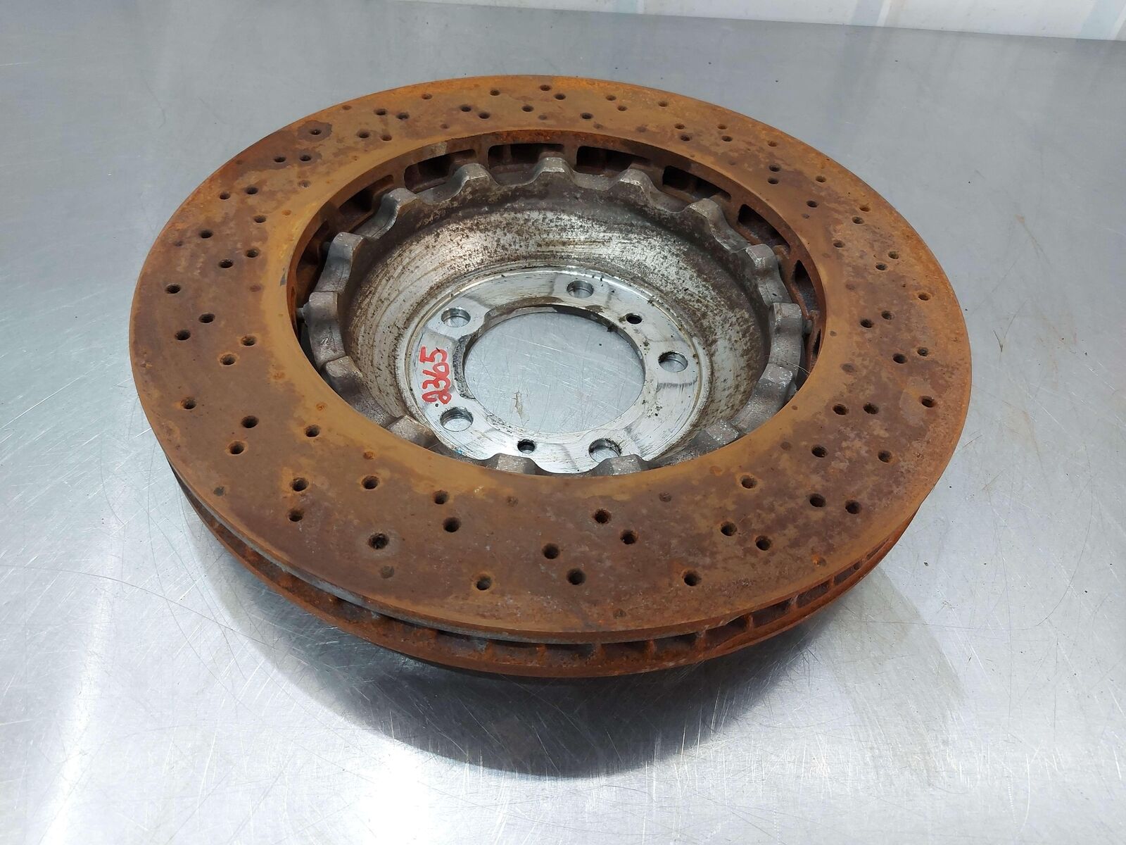 16 PORSCHE CAYMAN GT4 981 FRONT LEFT BRAKE DISC ROTOR 981351405 6K MILES!