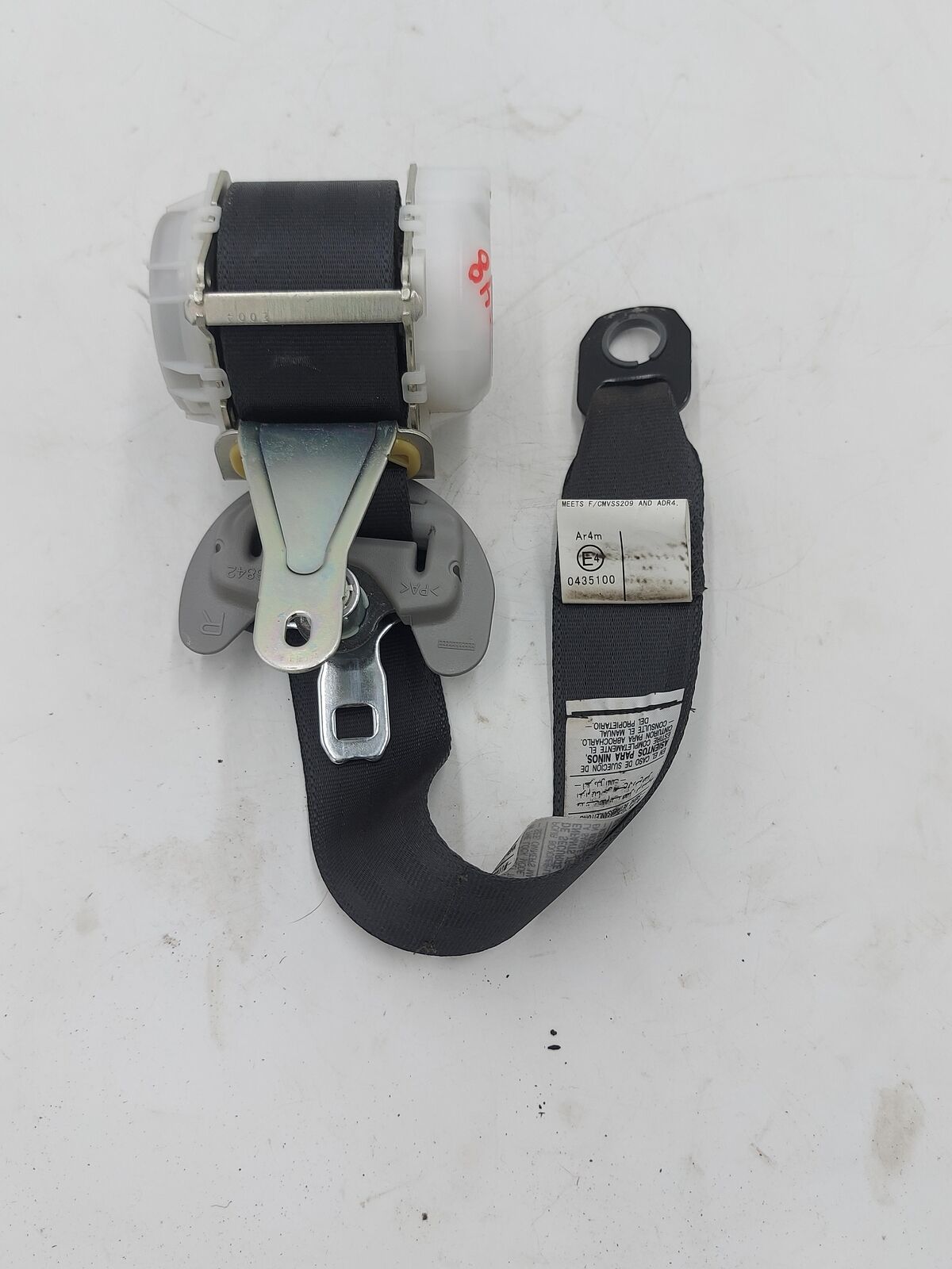 2008 TOYOTA RAV-4 Right Rear Seat Belt Rh Black 7q1430