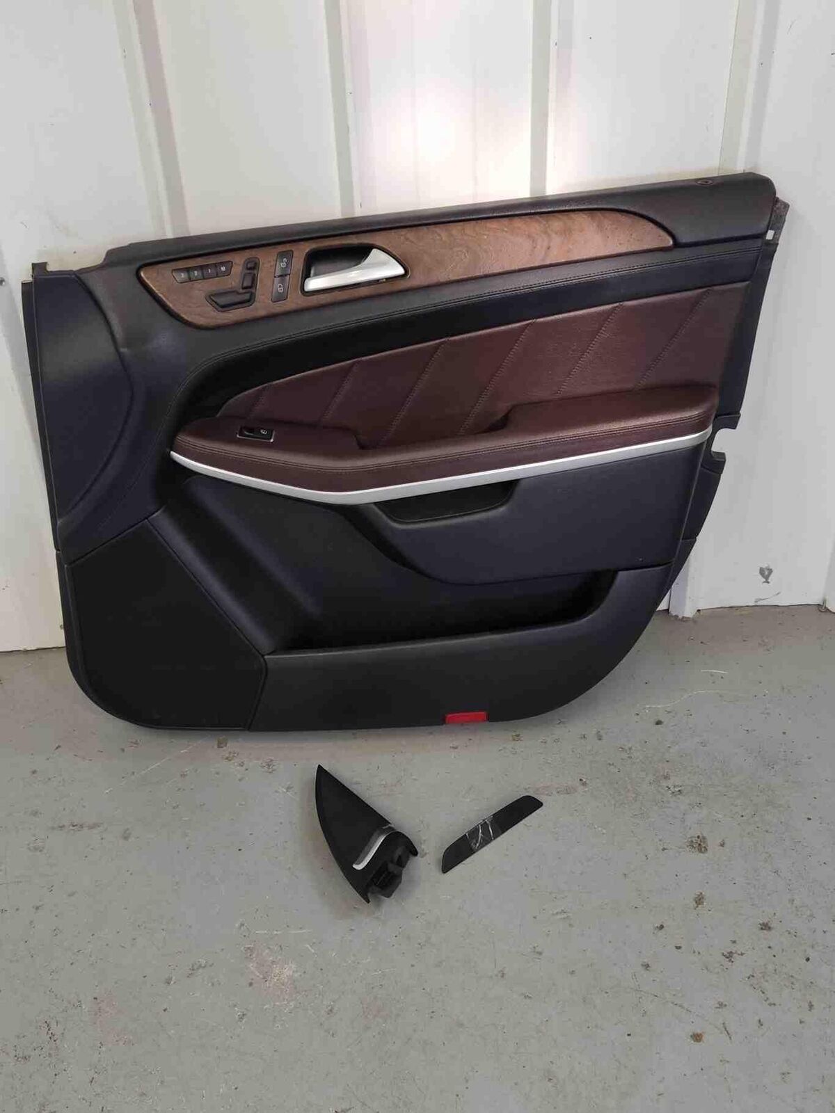 12-16 MERCEDES GL550 X166 BROWN LEATHER INTERIOR SEAT SET DOOR PANELS WOOD TRIM