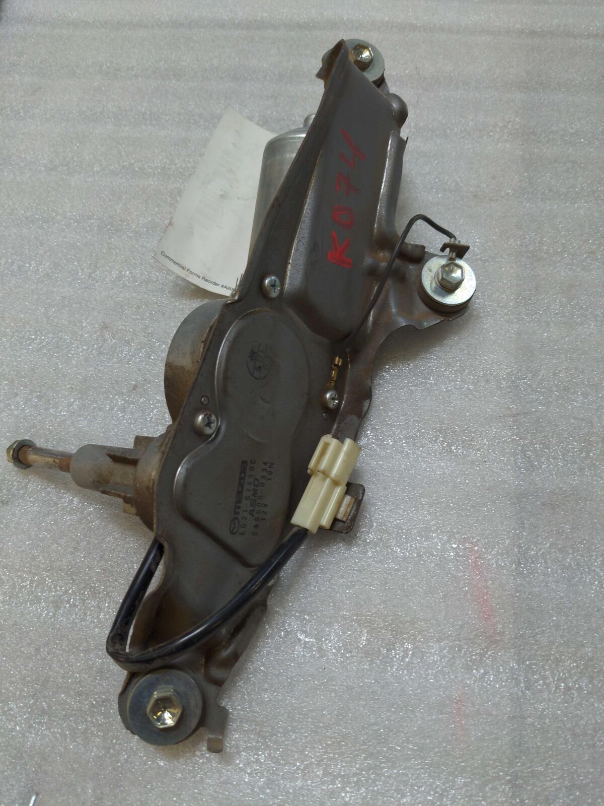 07-12 MAZDA CX7 Rear Windshield Wiper Motor EG21-67450C 849600-0334