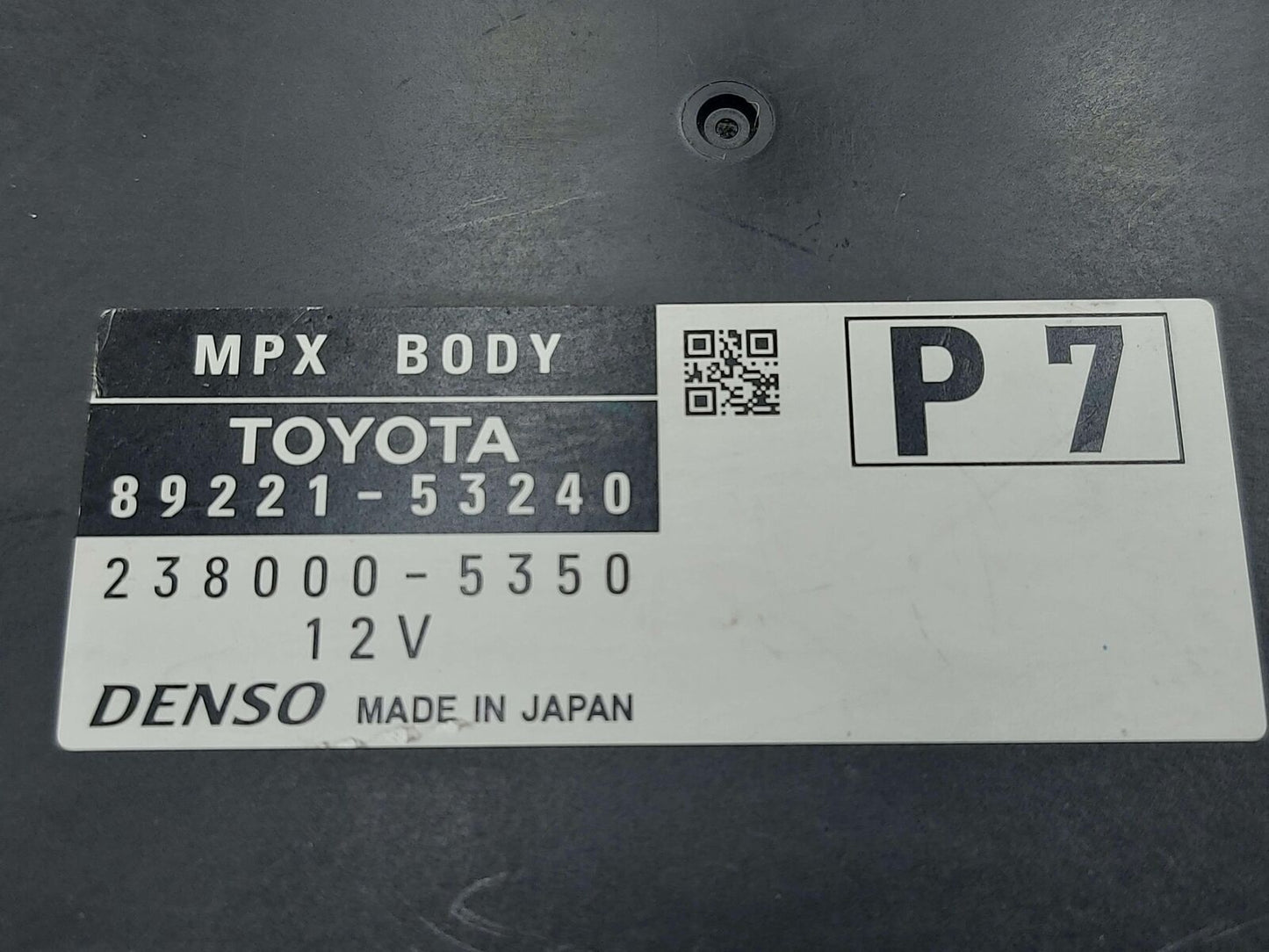 16 LEXUS IS300 89221-53240 MPX BODY Control Module