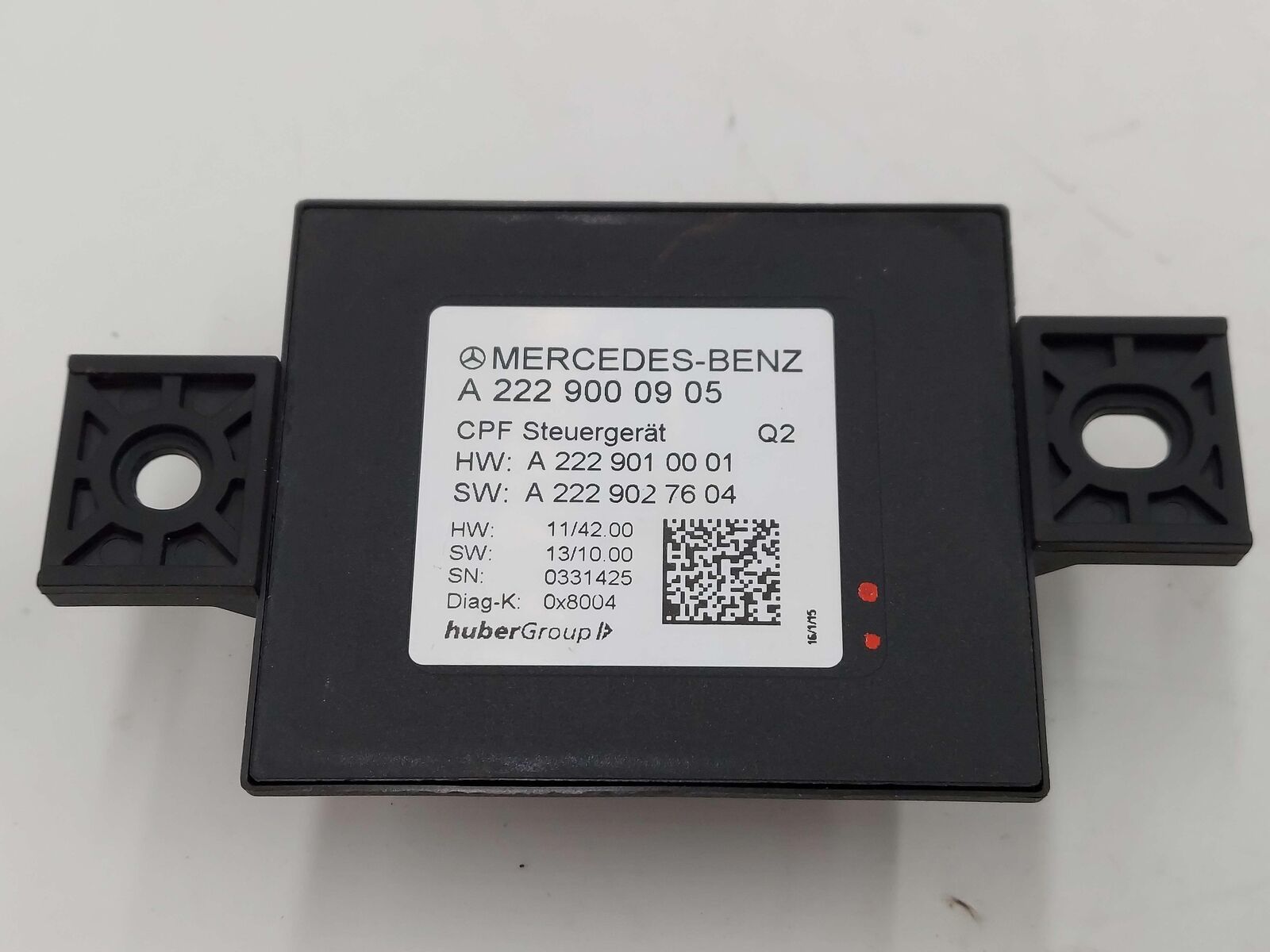 15-18 MERCEDES C63S AMG W205 SEDAN REAR VIEW CAMERA CONTROL MODULE A2229000905