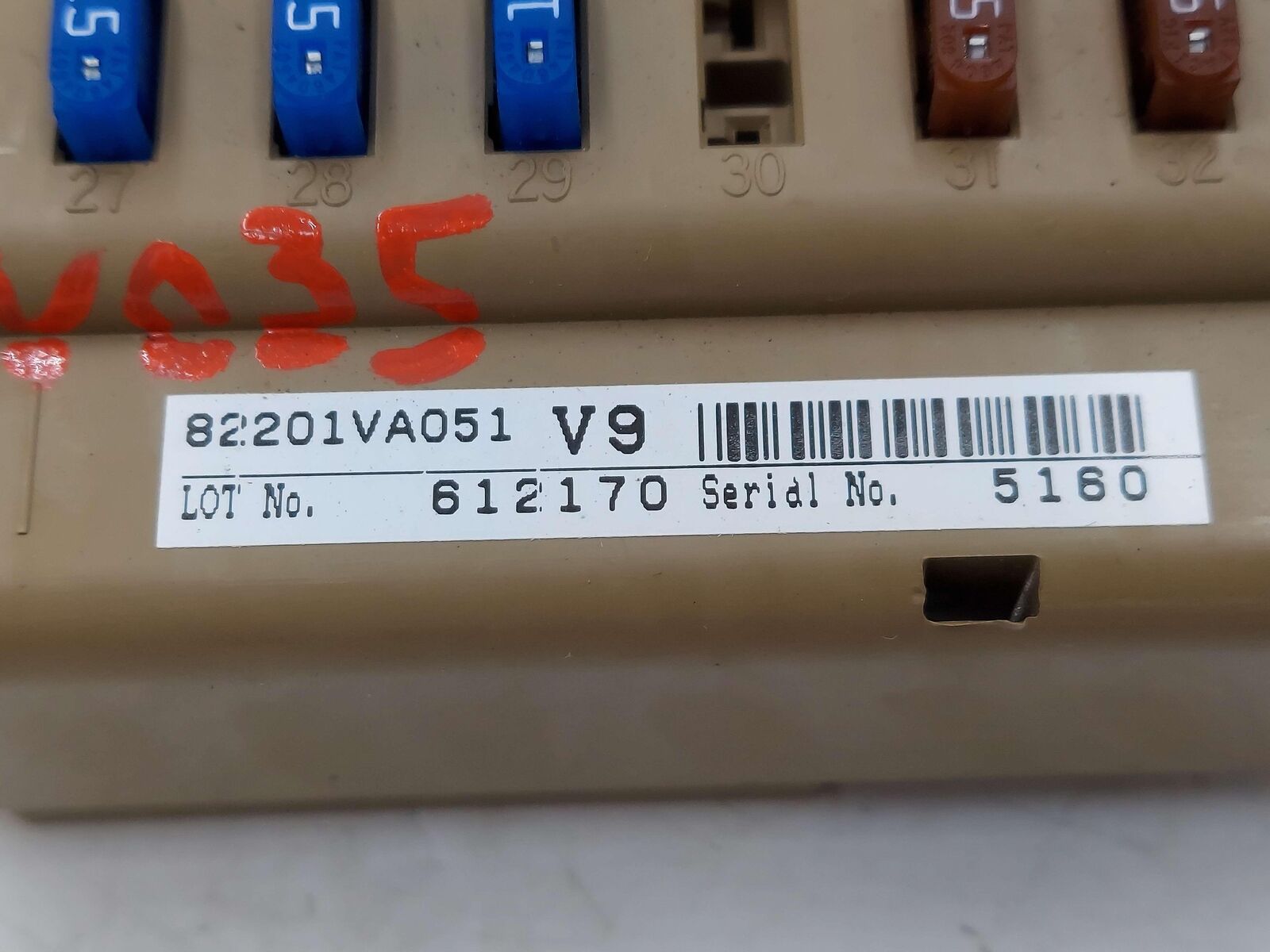 2017 Subaru WRX Interior Cabin Fuse Box Relay Junction Block 82201VA051