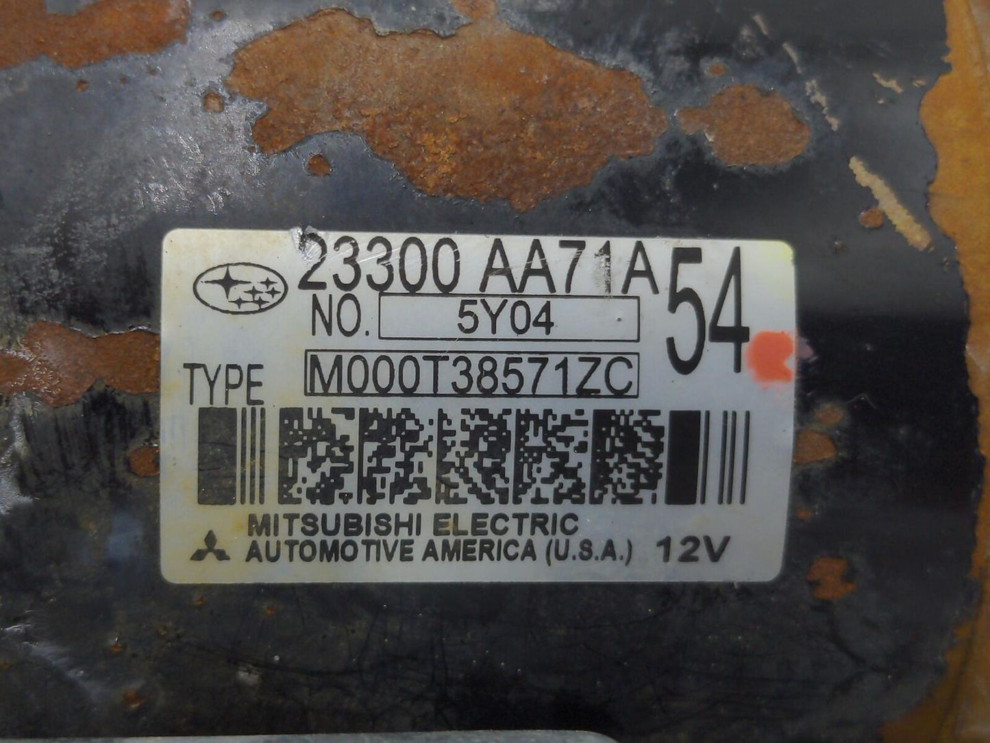 15 16 17 18 19 SUBARU LEGACY Starter Motor 23300aa71a54 25K KM'S 2.5L AT CVT