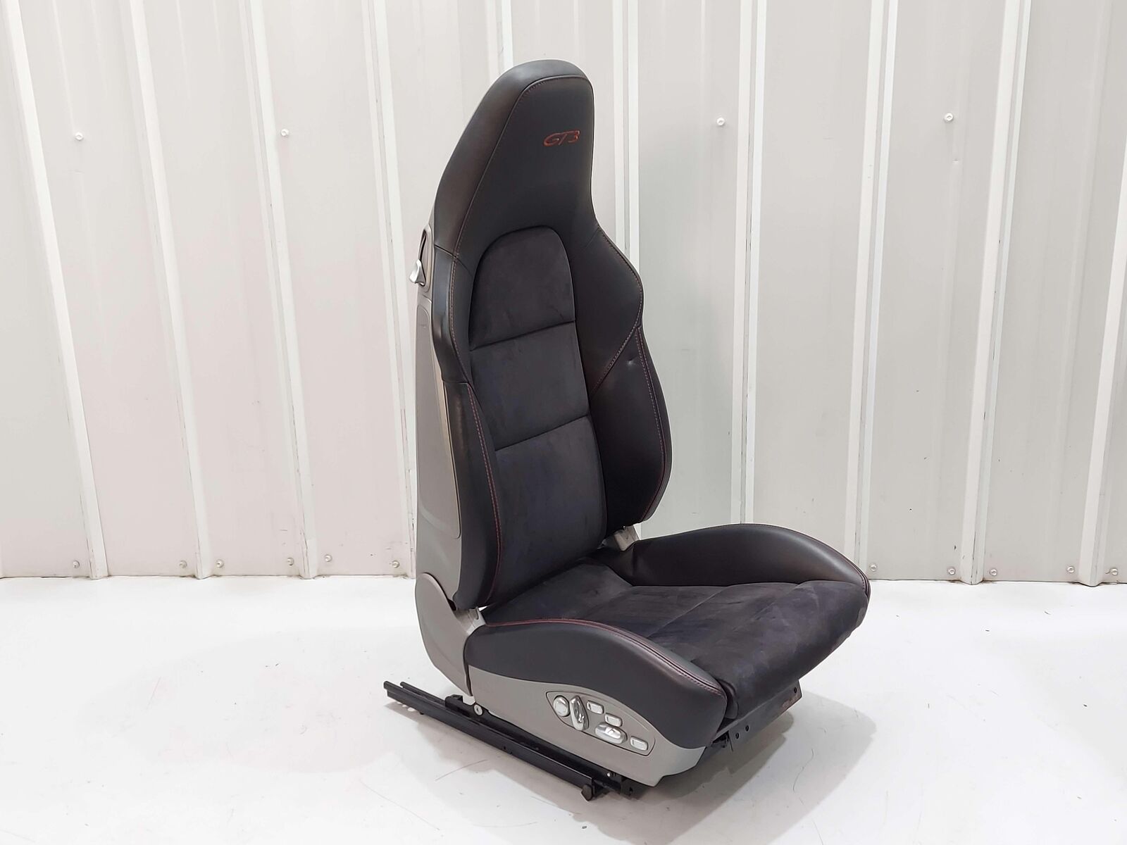 14-16 PORSCHE 911 991 GT3 RIGHT SEAT BLACK LEATHER ALCANTARA RED STITCH 18 WAY