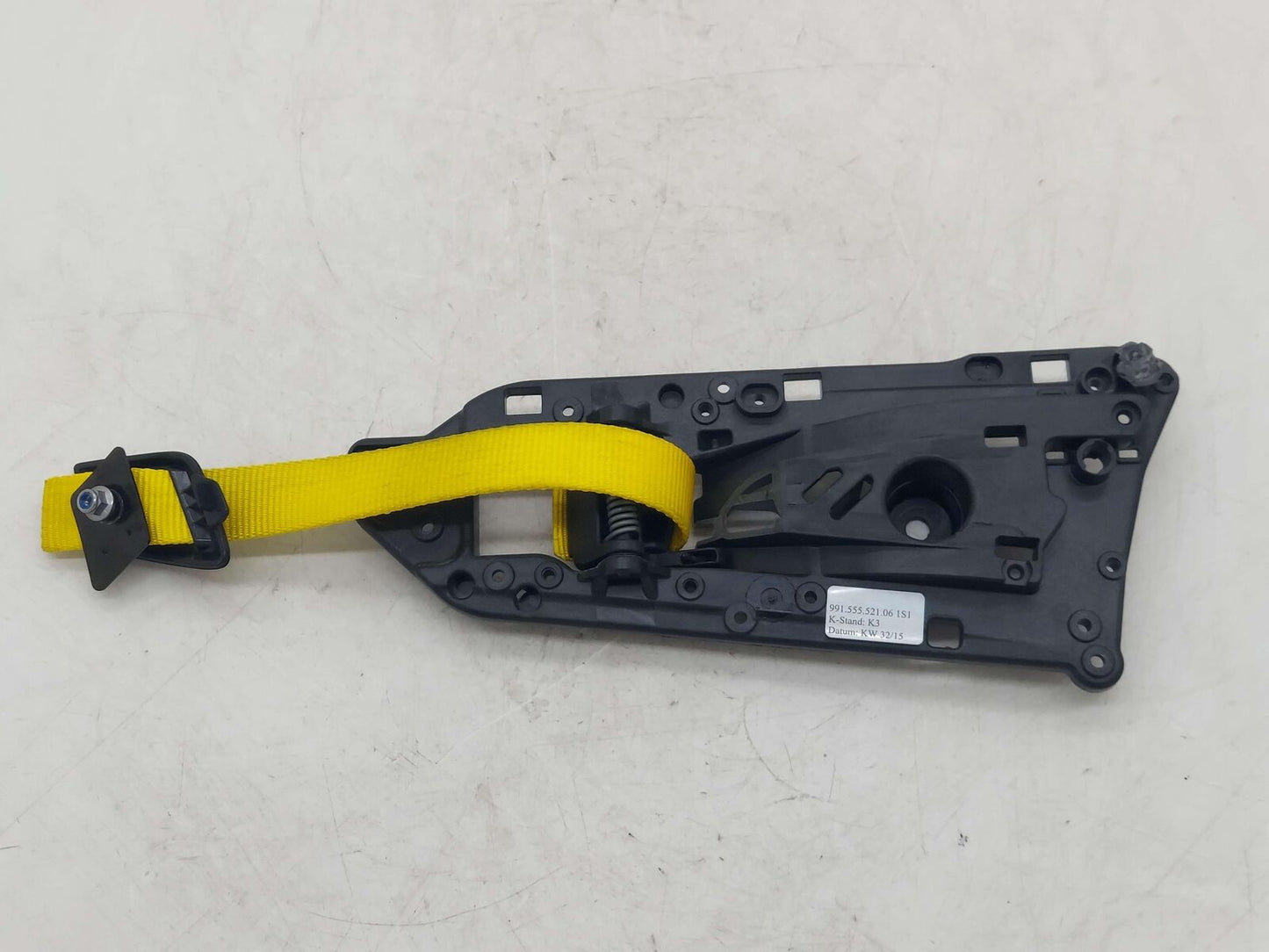 16 PORSCHE CAYMAN GT4 981 LEFT INSIDE DOOR HANDLE YELLOW STRAP DOOR HANDLE