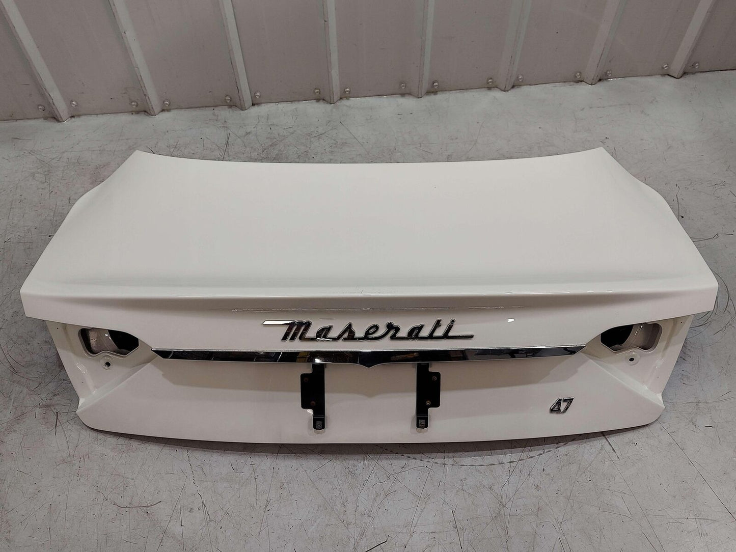 2010 Maserati GranTurismo S M145 Coupe TRUNK DECK LID BIANCO ELDORADO WHITE