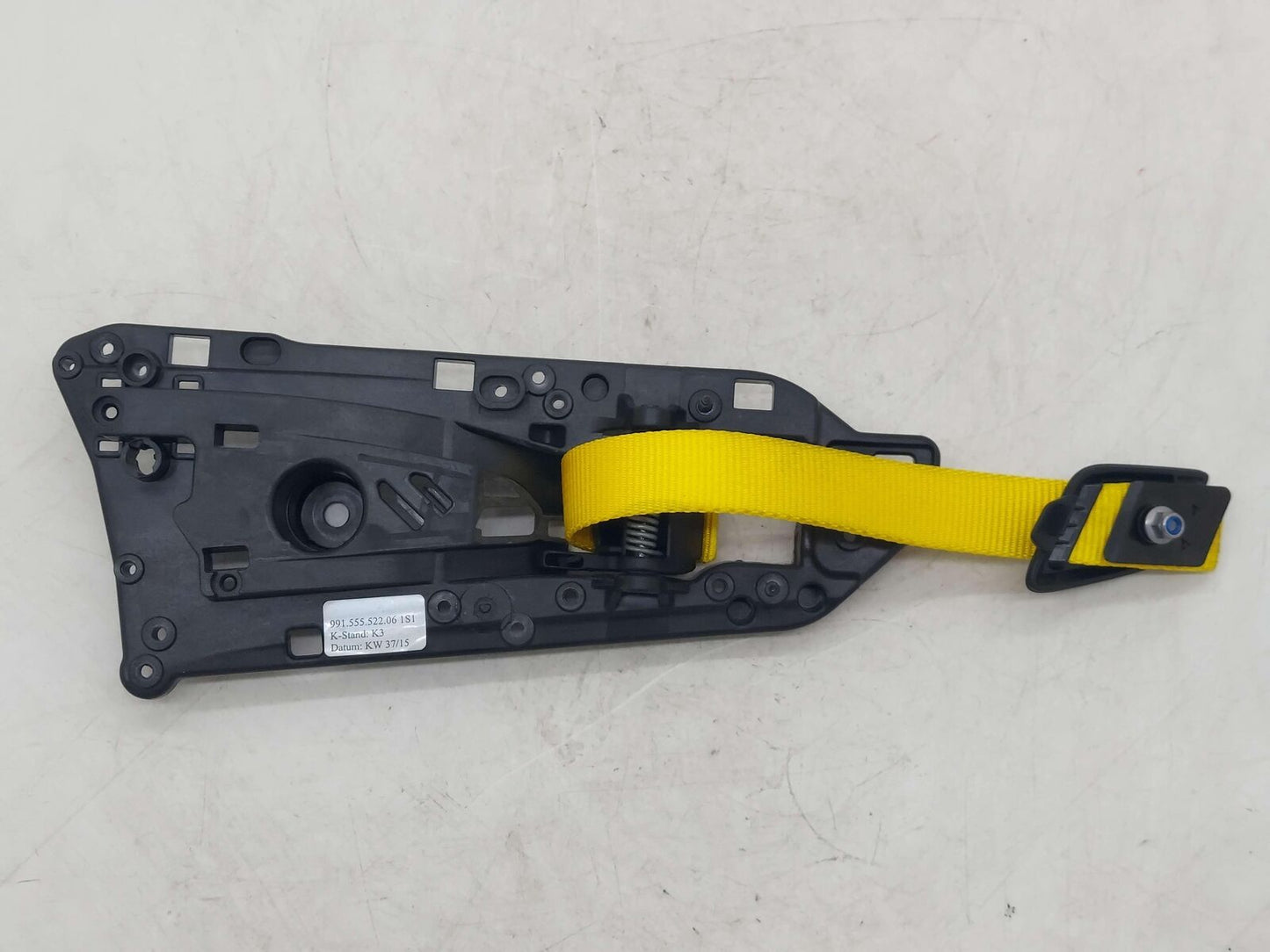 16 PORSCHE CAYMAN GT4 981 RIGHT INSIDE DOOR HANDLE YELLOW STRAP DOOR HANDLE