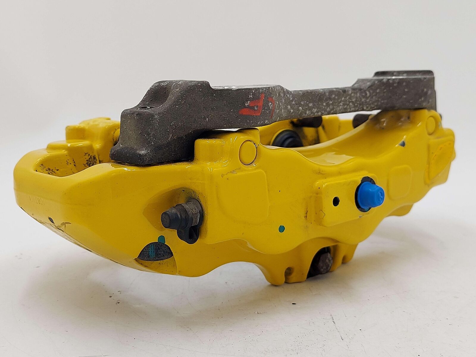 10-13 Porsche 911 997 Turbo S Front LH Left Ceramic Brake Caliper Yellow *Note