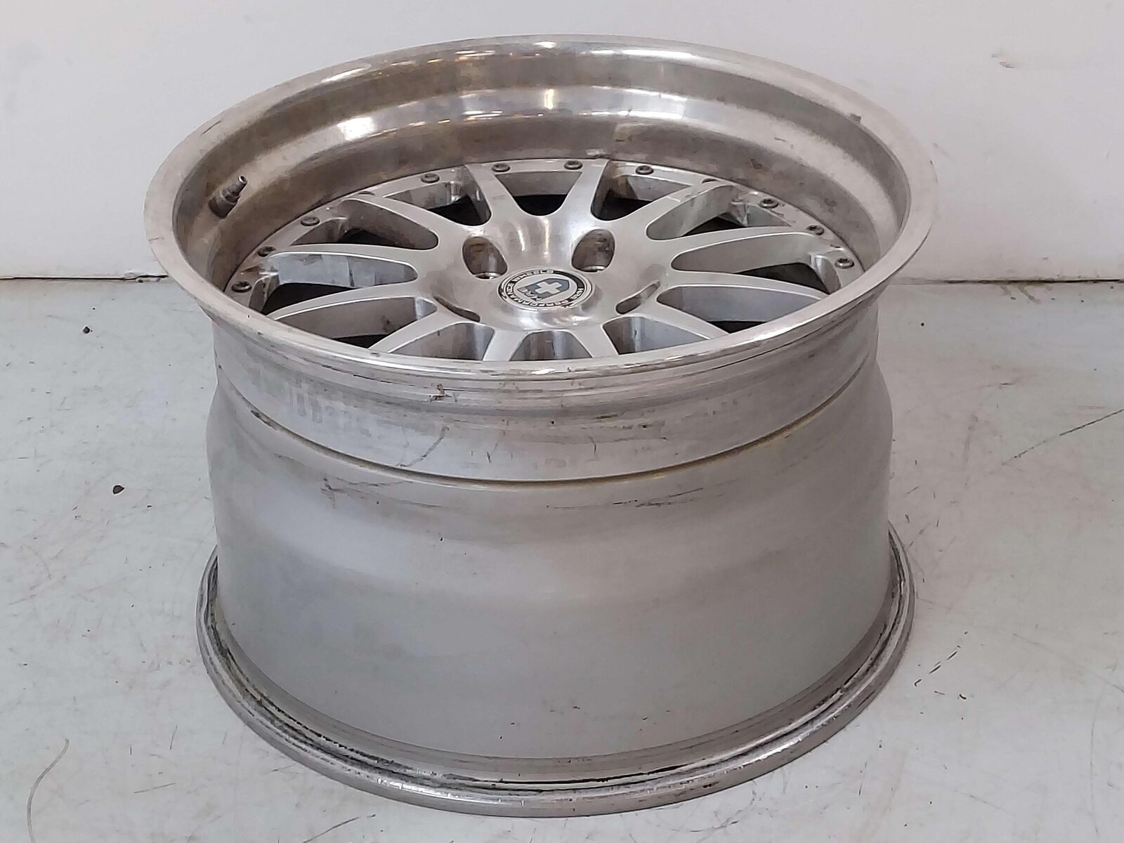 HRE 3 piece Wheel *PARTS ONLY CRACKED FACE* Porsche 911 997 Turbo 19x12 12 Spoke