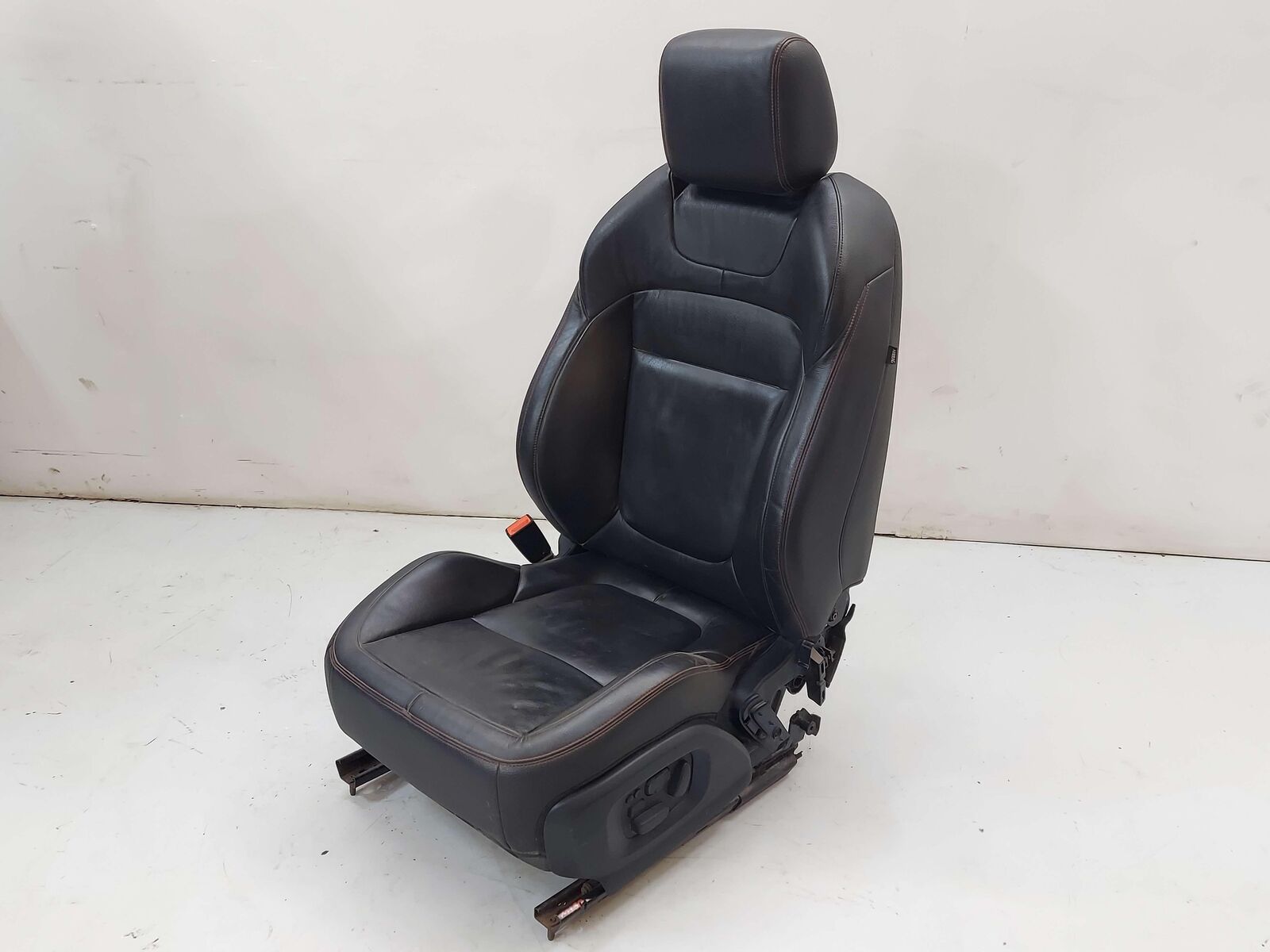 14-15 JAGUAR XF X250 FRONT LEFT SEAT CHARCOAL BLACK LEATHER 18 WAY ADJUSTABLE